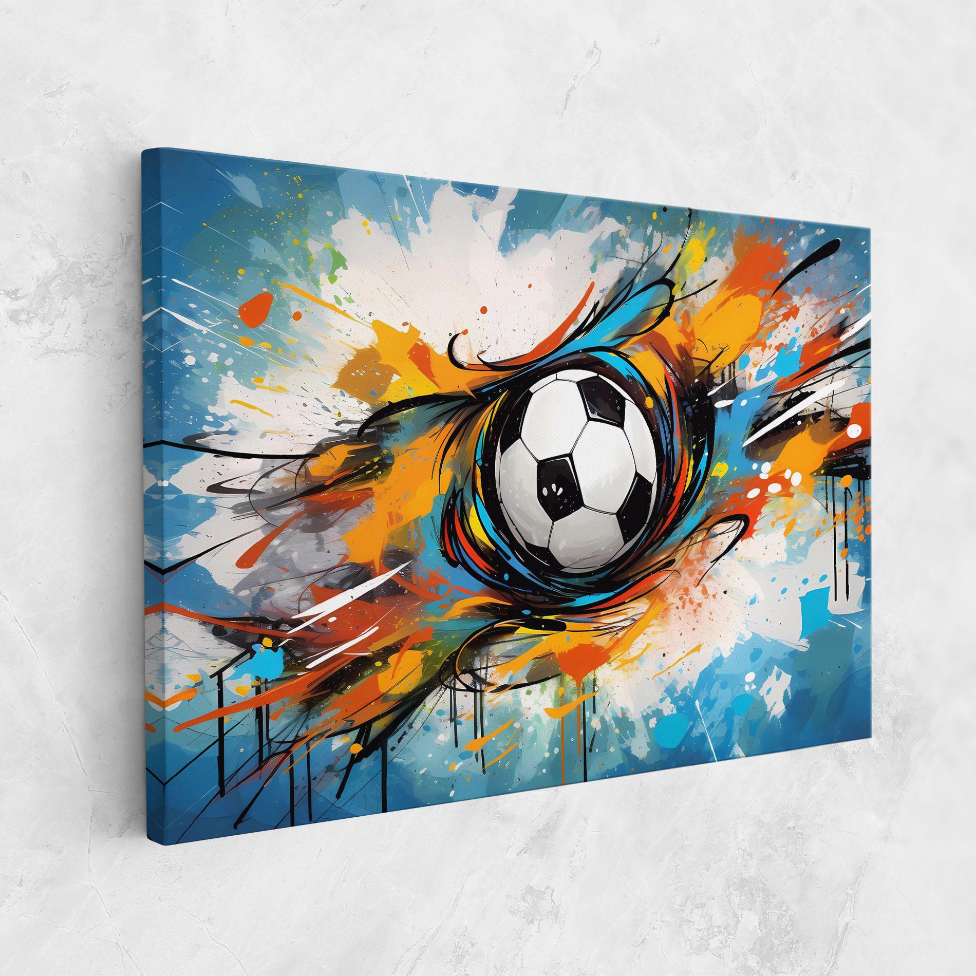 Картина на платно Football Flight Graffiti mockup 1