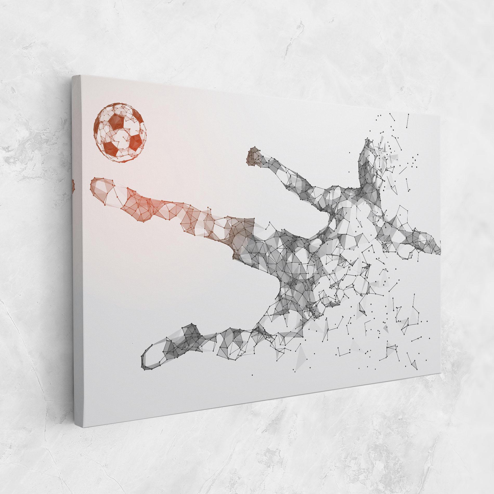 Картина на платно Football Orange Ball mockup 1