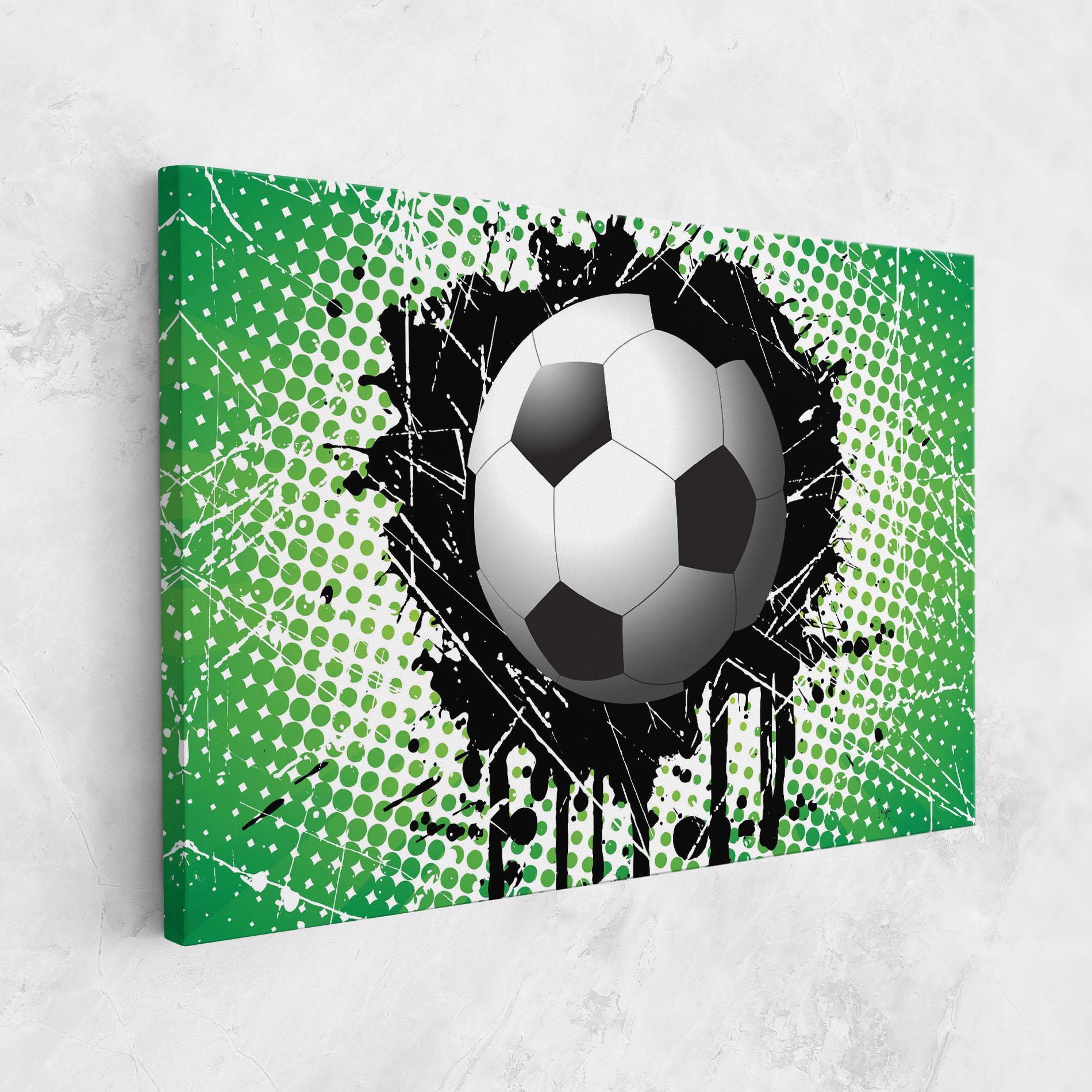 Картина на платно Green Black Football mockup 1