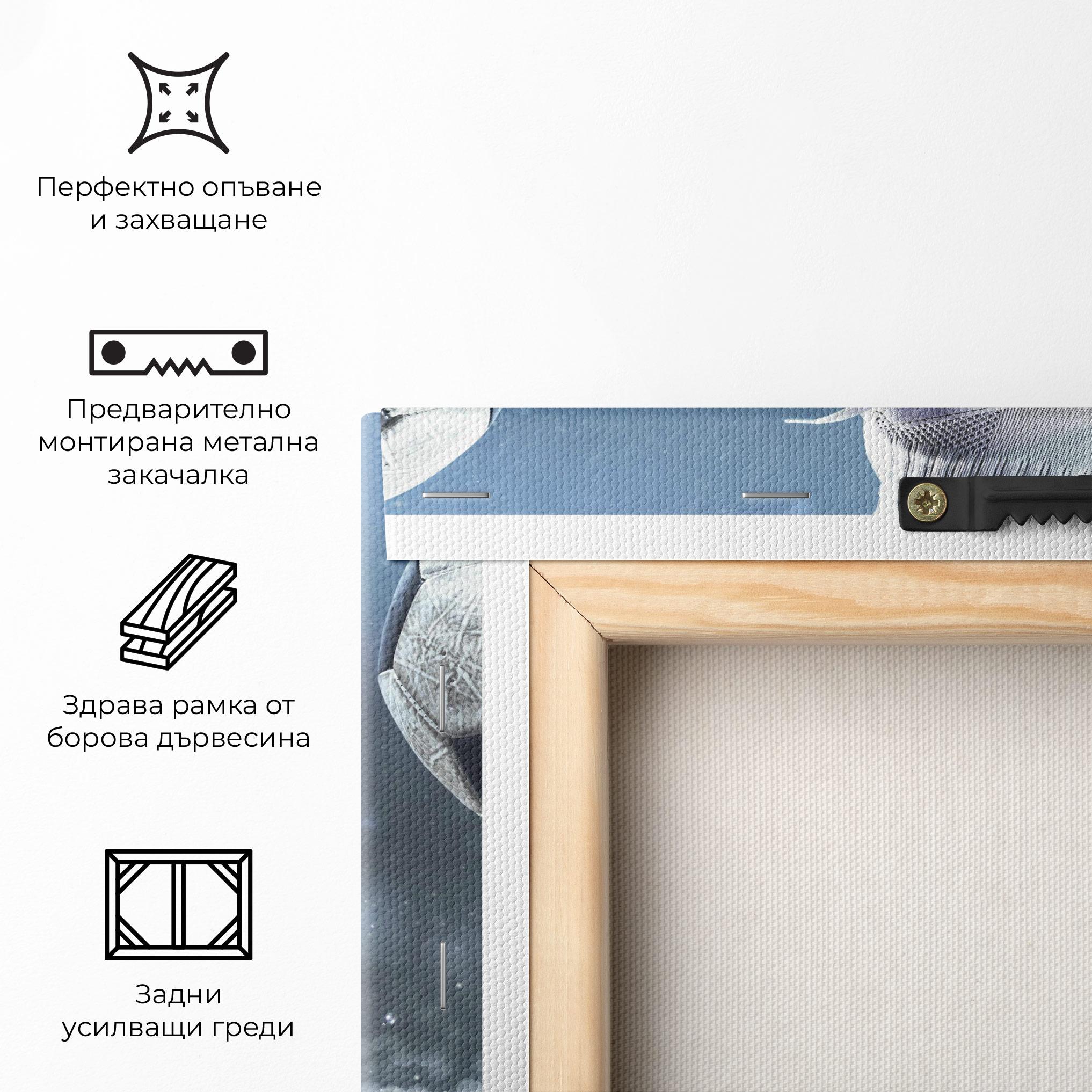 Картина на платно Close Up Football Scene mockup 5