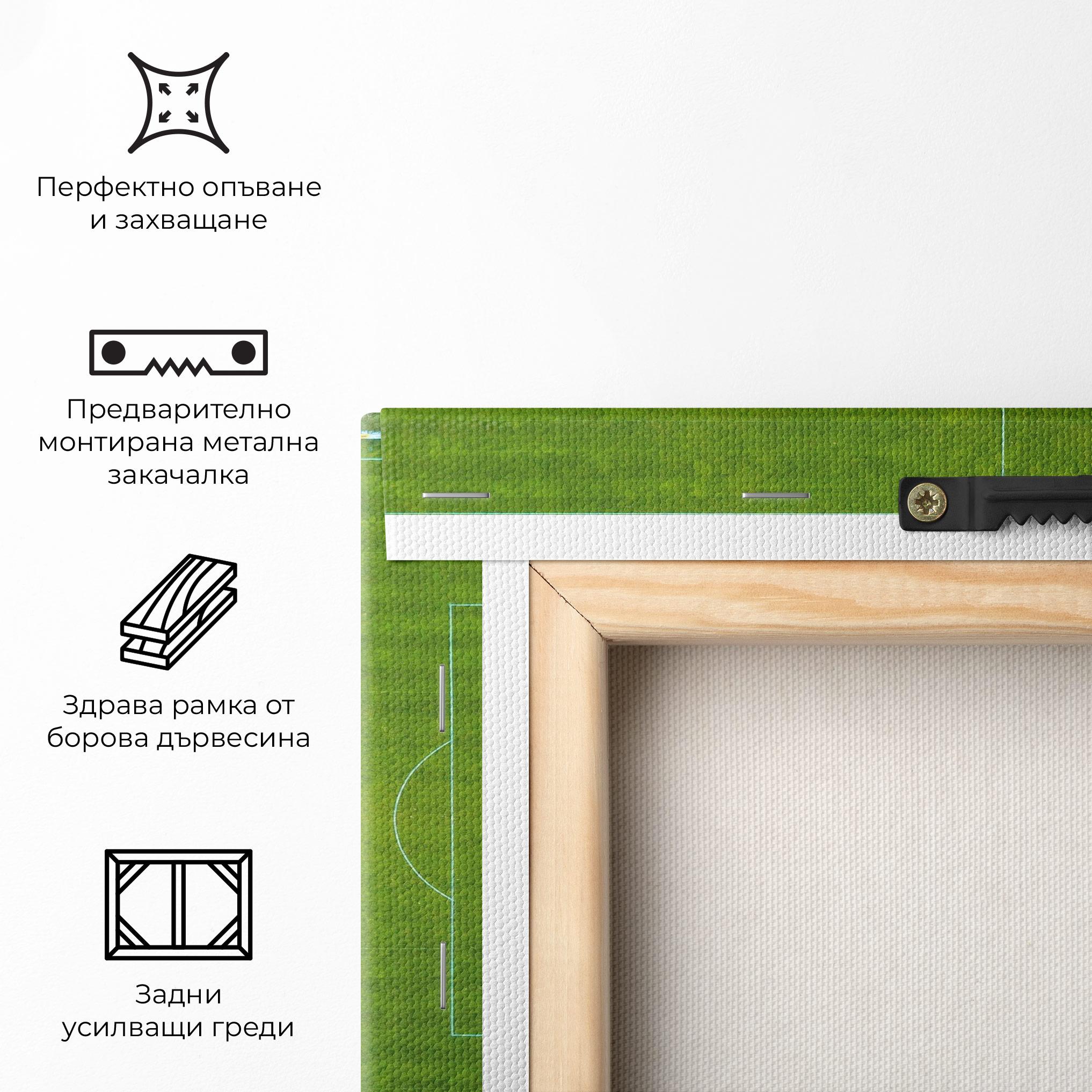 Картина на платно Green Football Field mockup 5