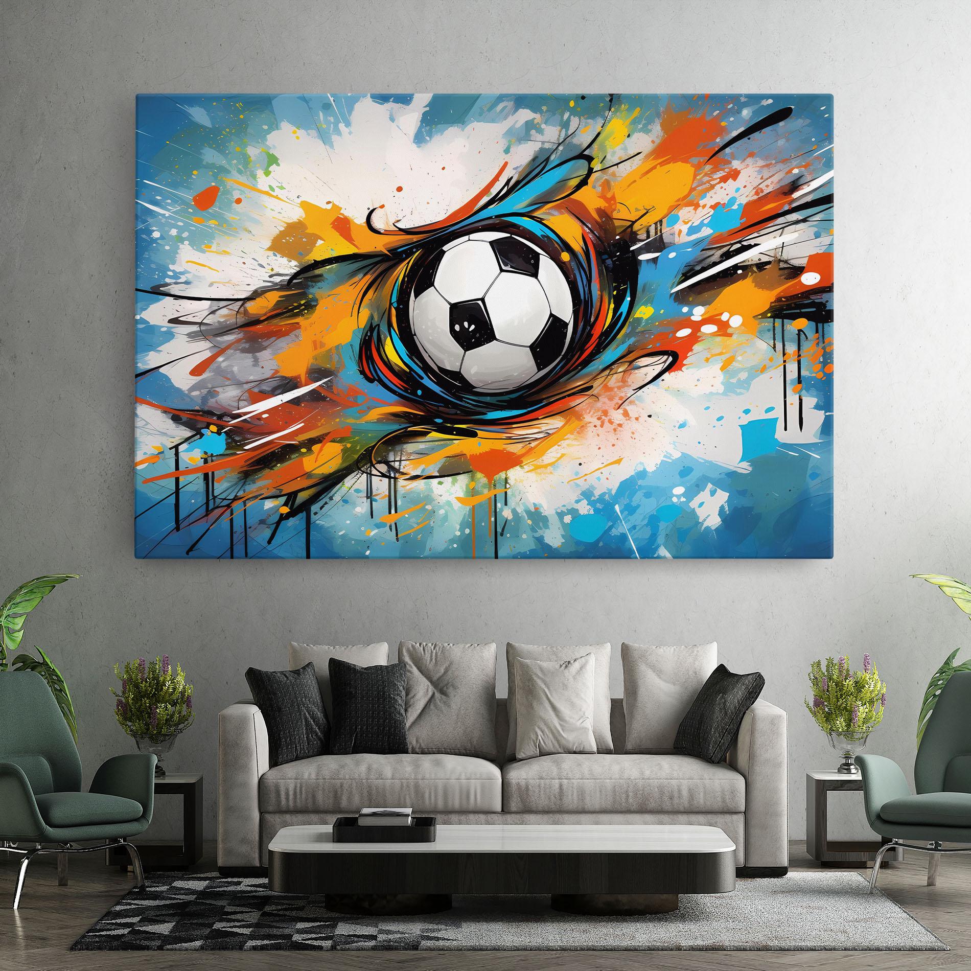 Картина на платно Football Flight Graffiti mockup 7