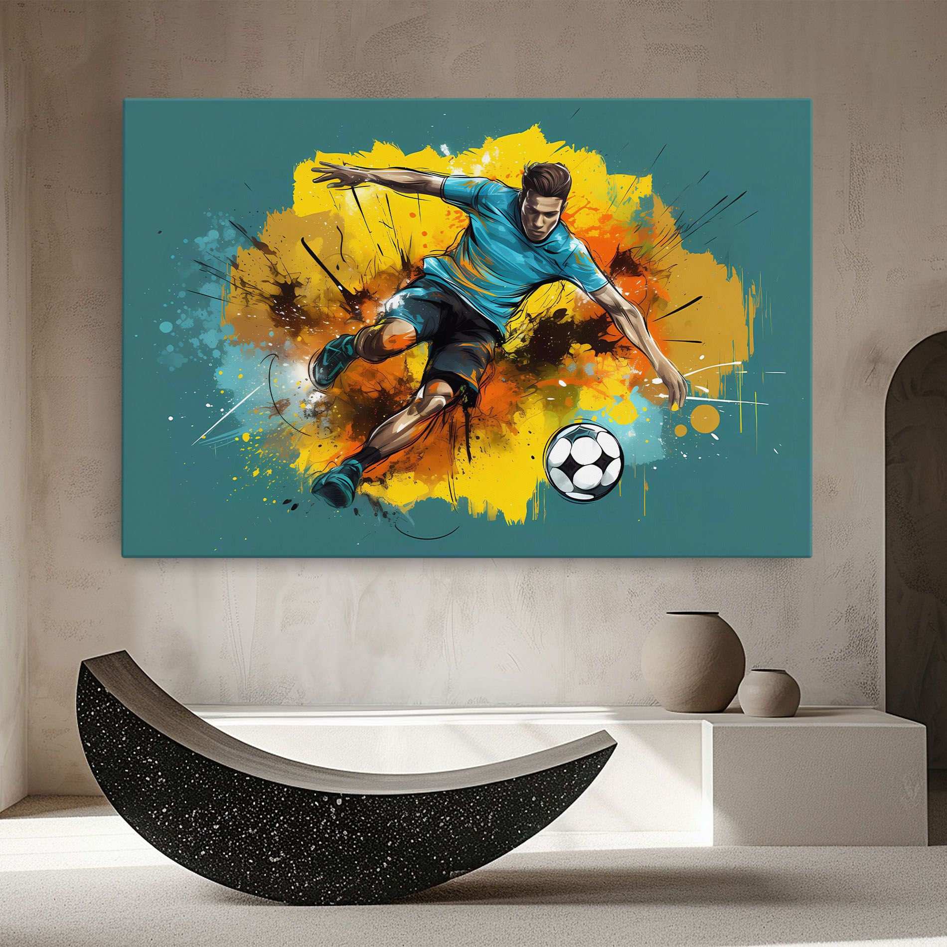 Football Player Painting mockup 8