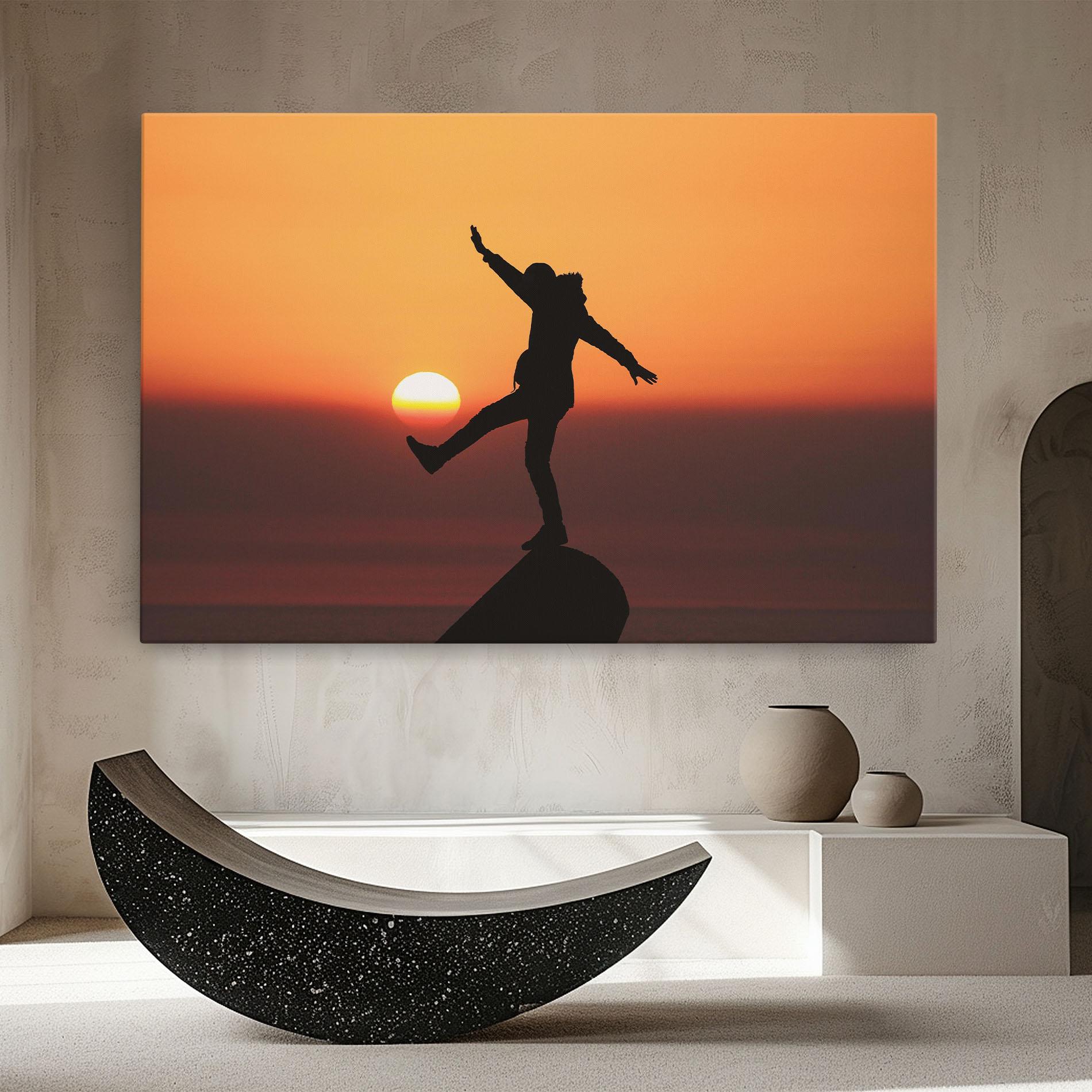 Картина на платно Football With The Sun mockup 8