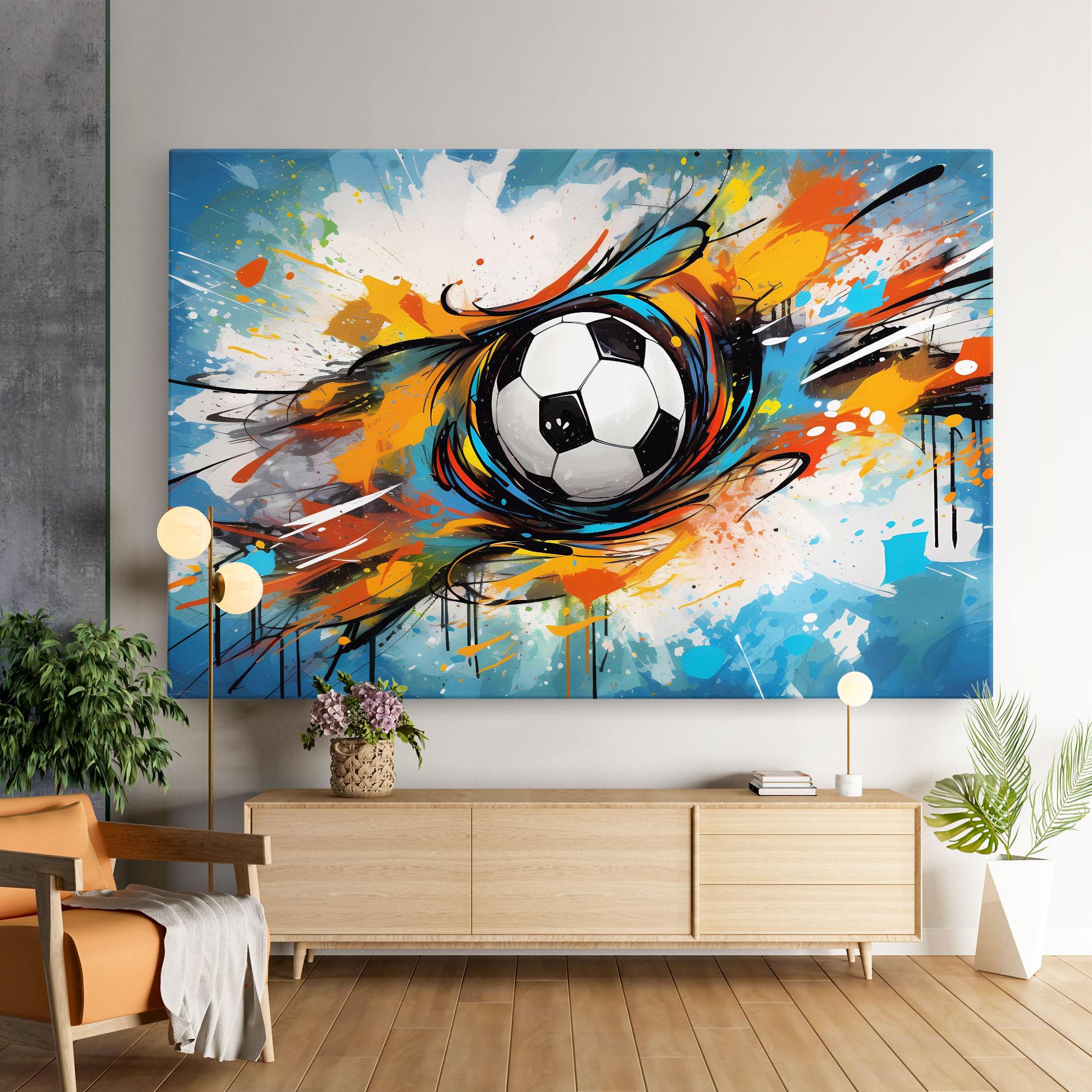 Картина на платно Football Flight Graffiti mockup 9