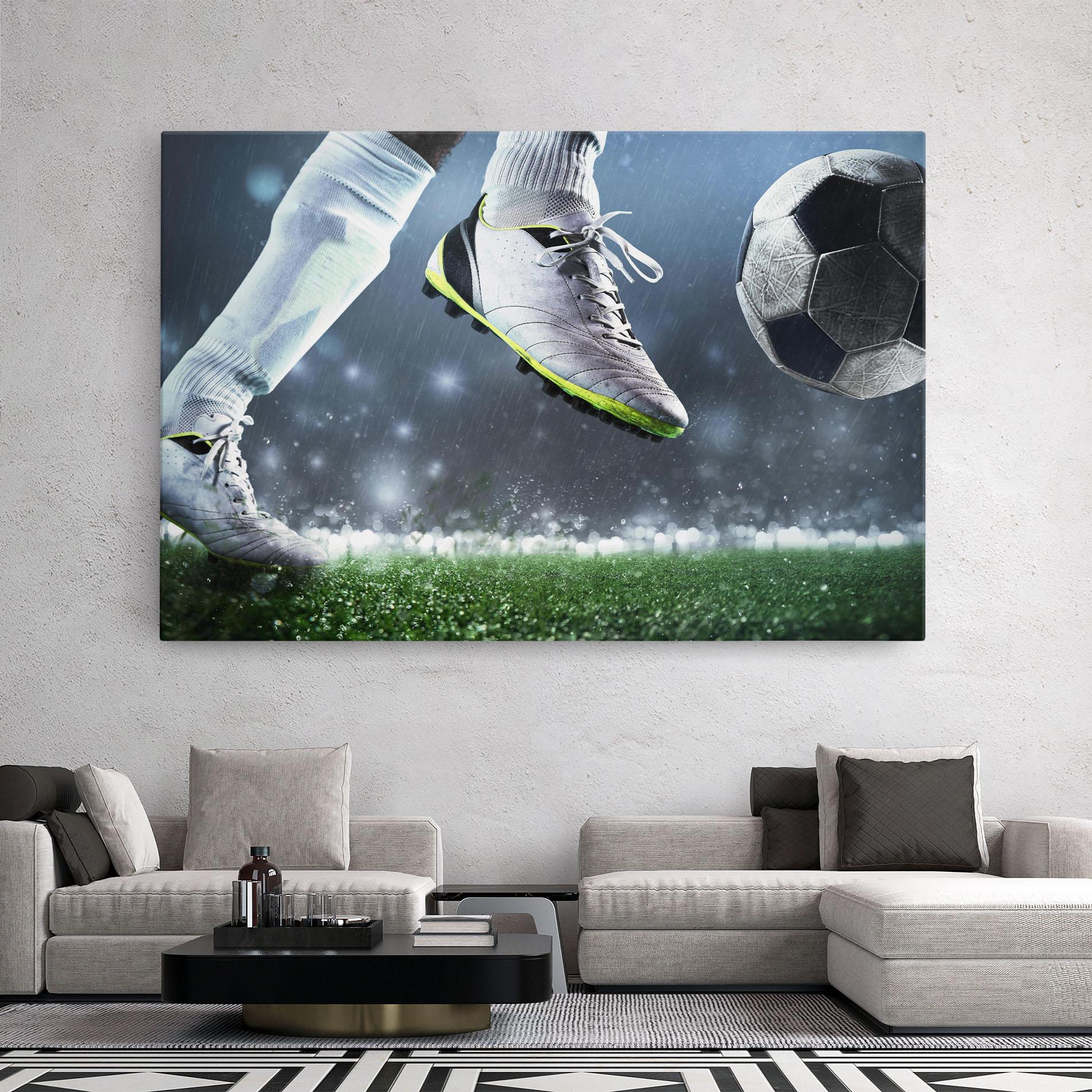 Картина на платно Close Up Football Scene mockup 2