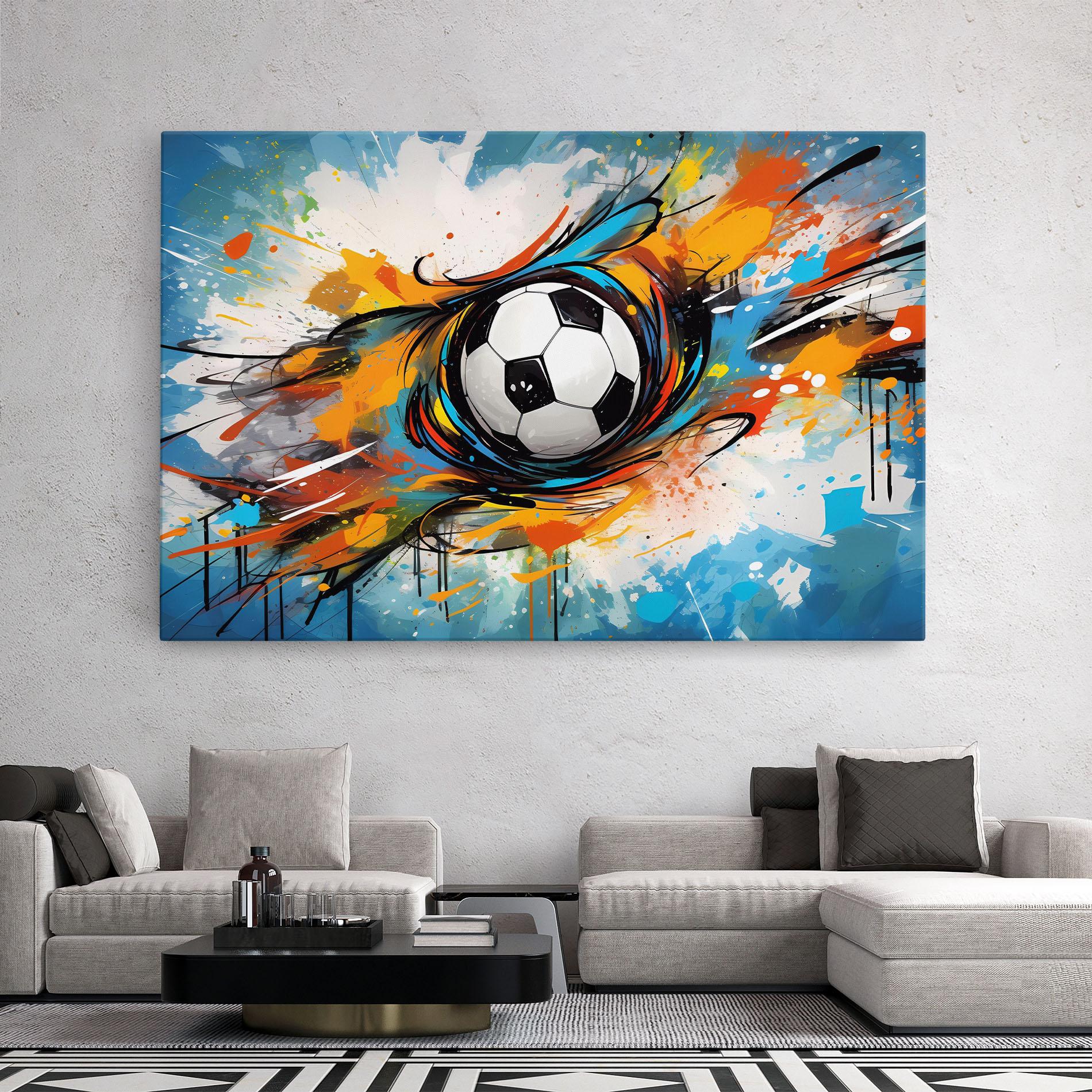 Картина на платно Football Flight Graffiti mockup 2