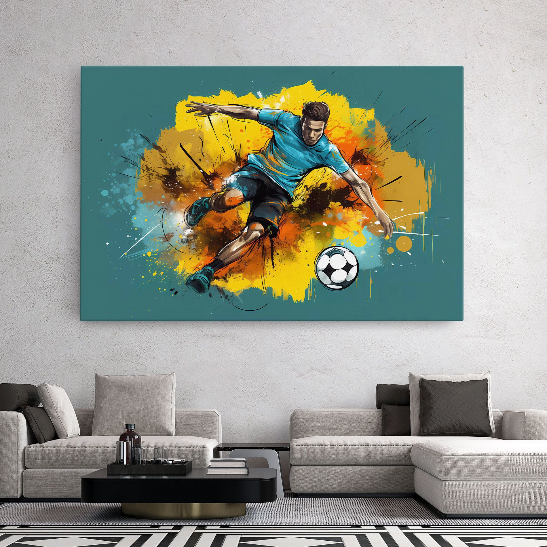 Football Player Painting mockup 2