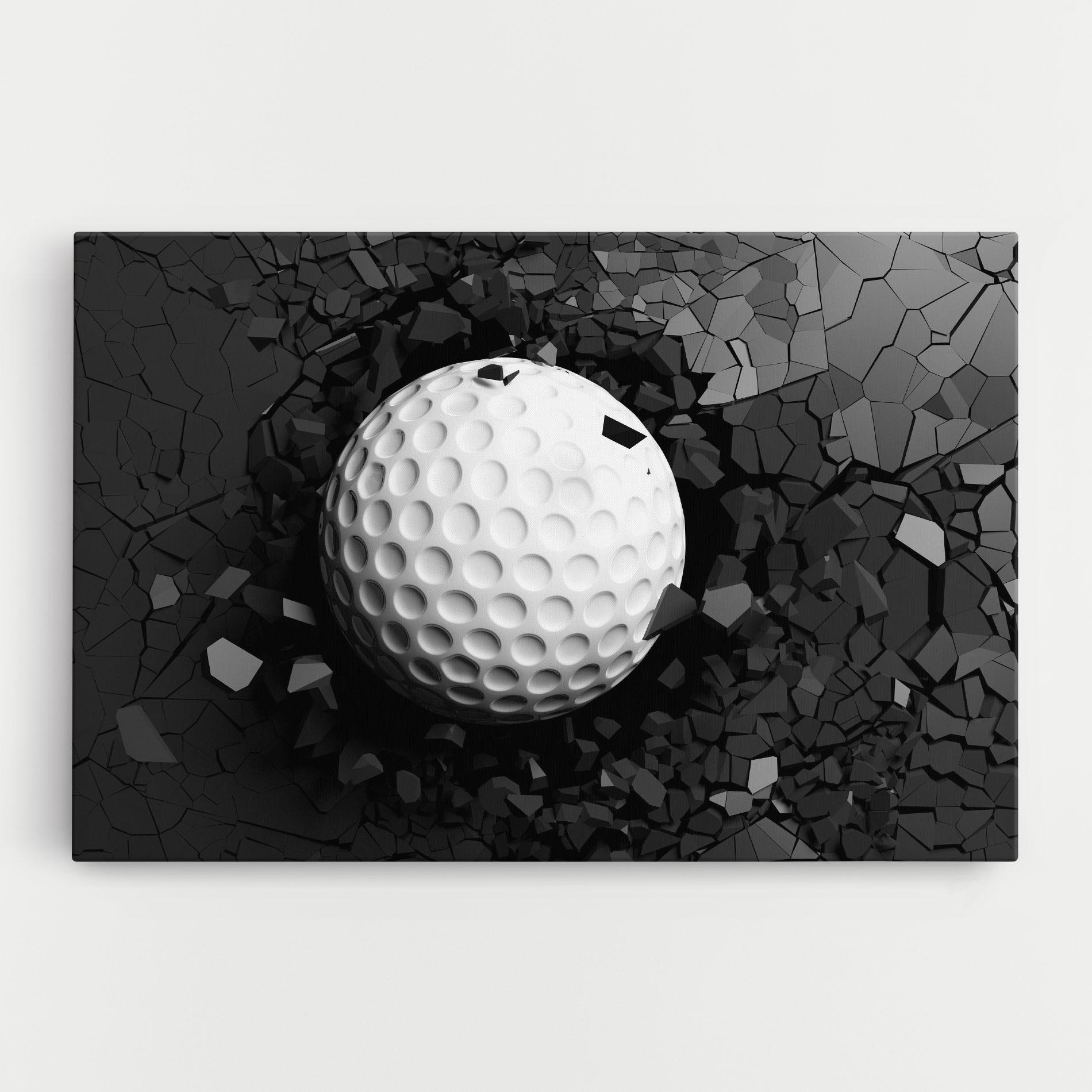 Картина на платно Black Wall Golf Ball mockup 0