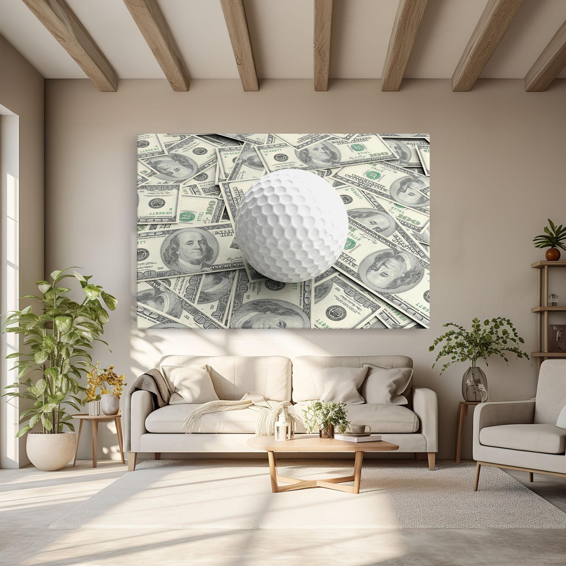 Картина на платно 3d Golf Ball mockup 6