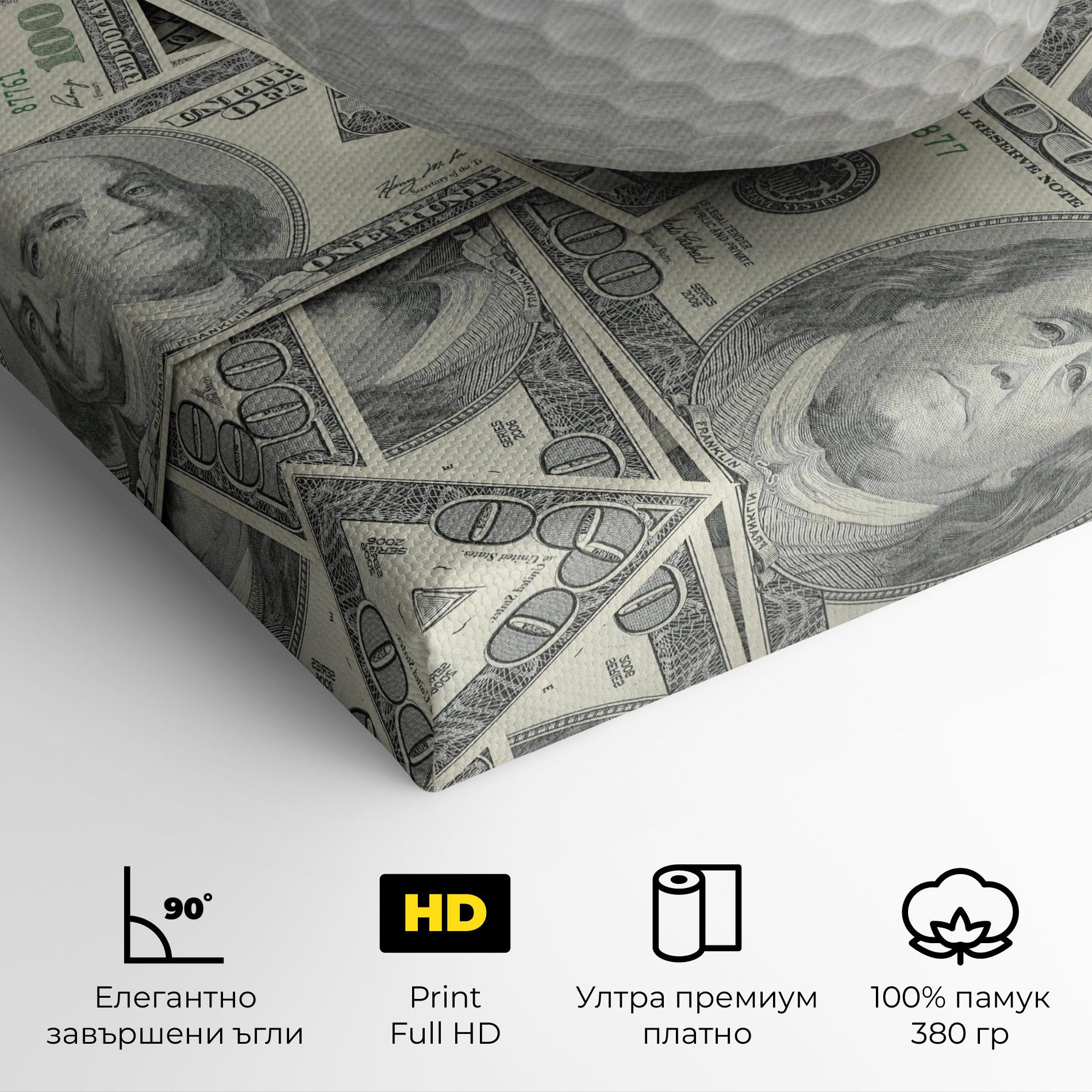 Картина на платно 3d Golf Ball mockup 4