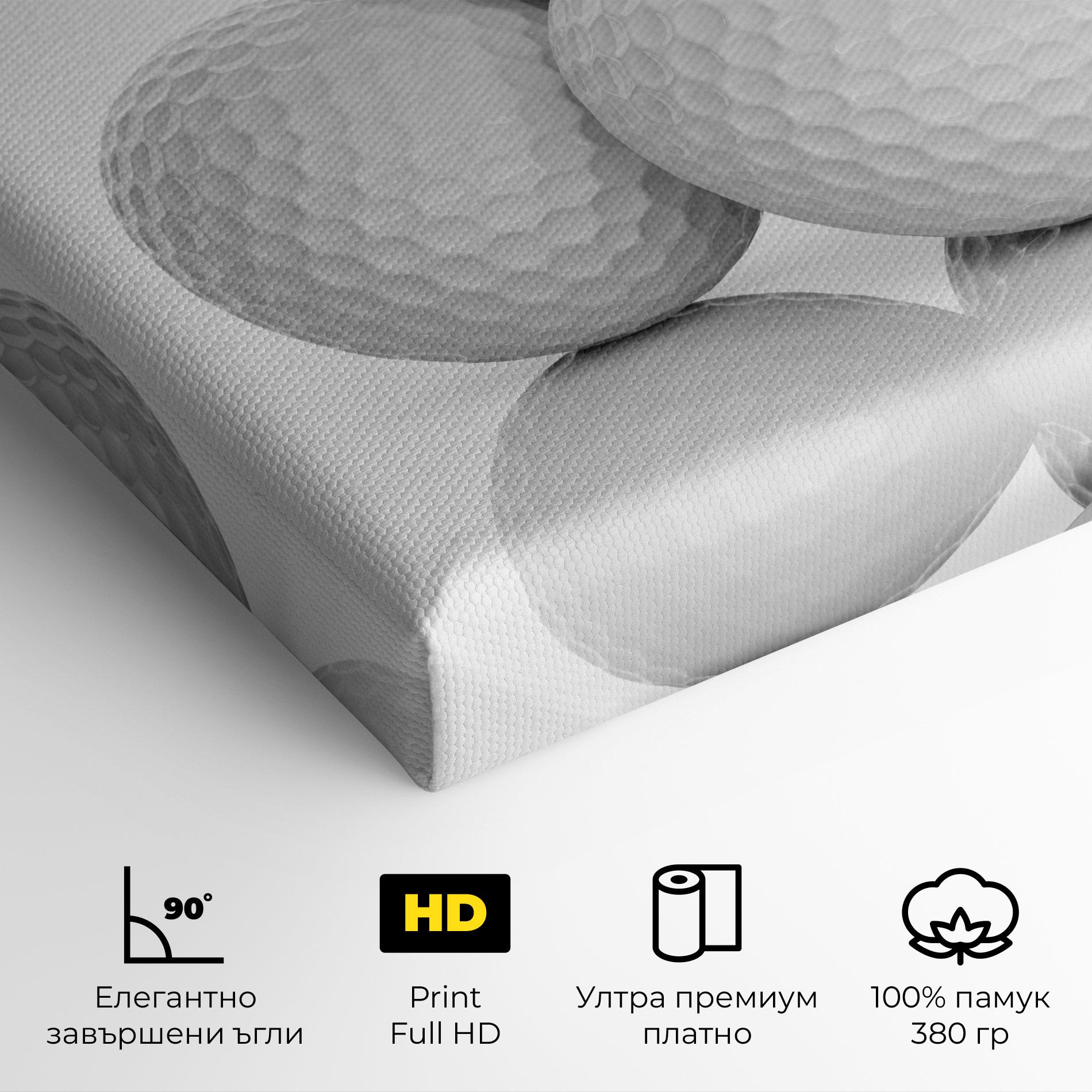 Картина на платно 3d Golf Balls mockup 4