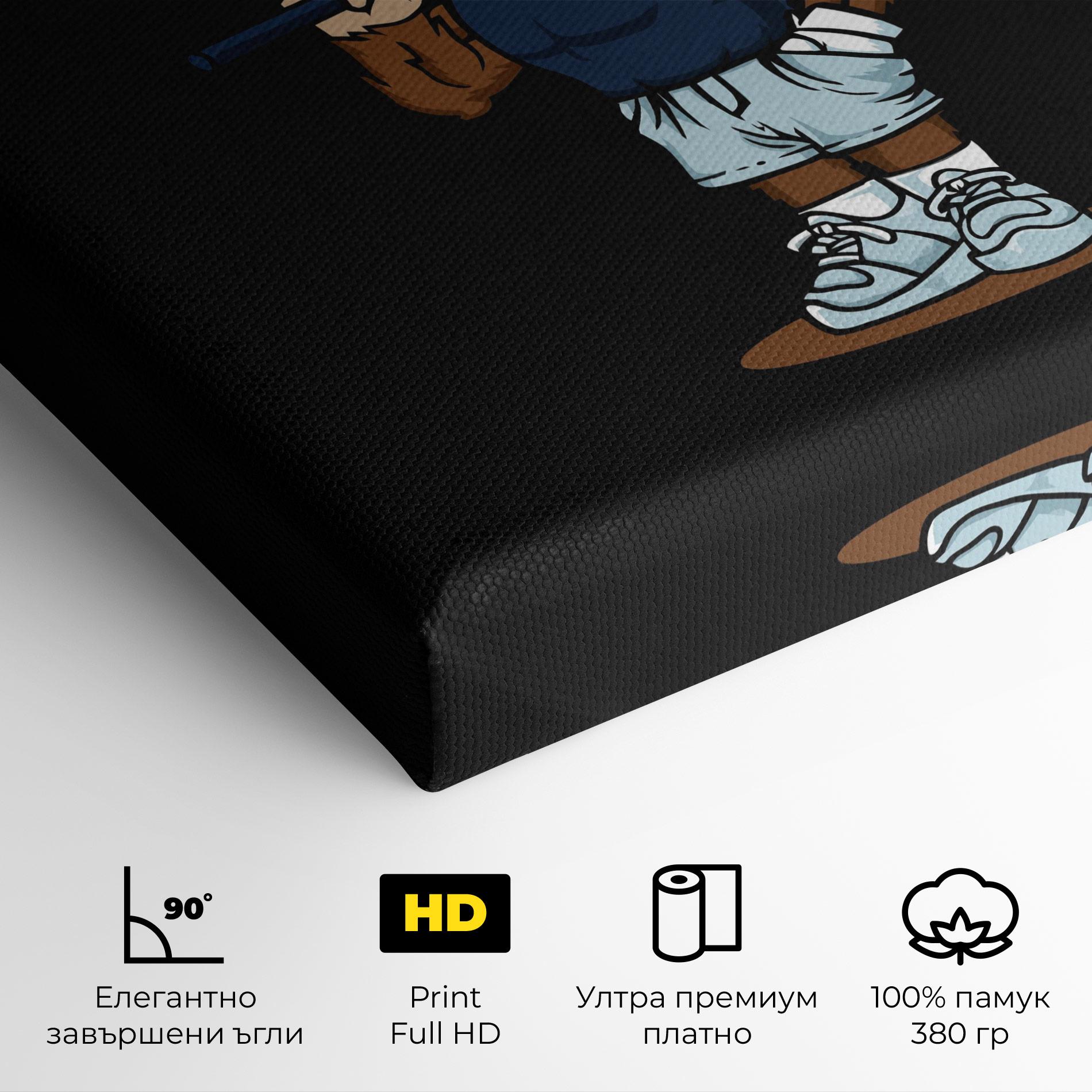 Картина на платно Ape Golf mockup 4