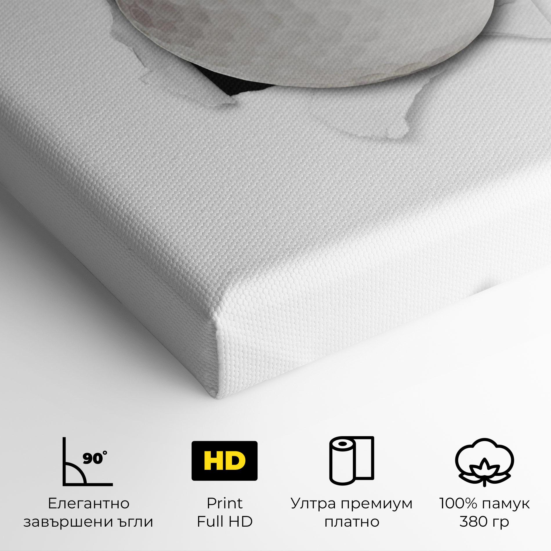 Картина на платно Golf Ball Bursting Hole mockup 4