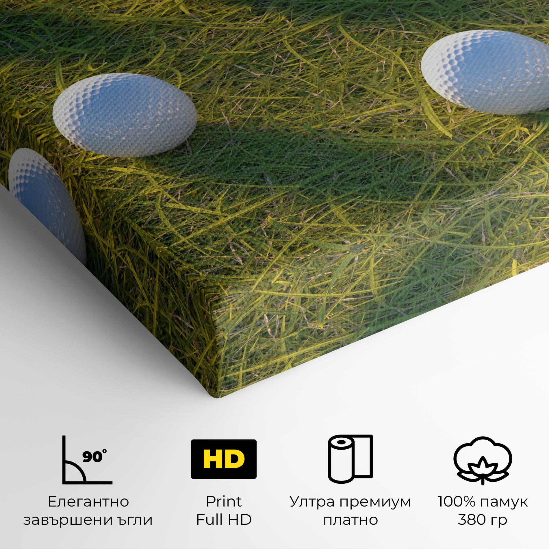 Картина на платно Golf Ball On Grass mockup 4