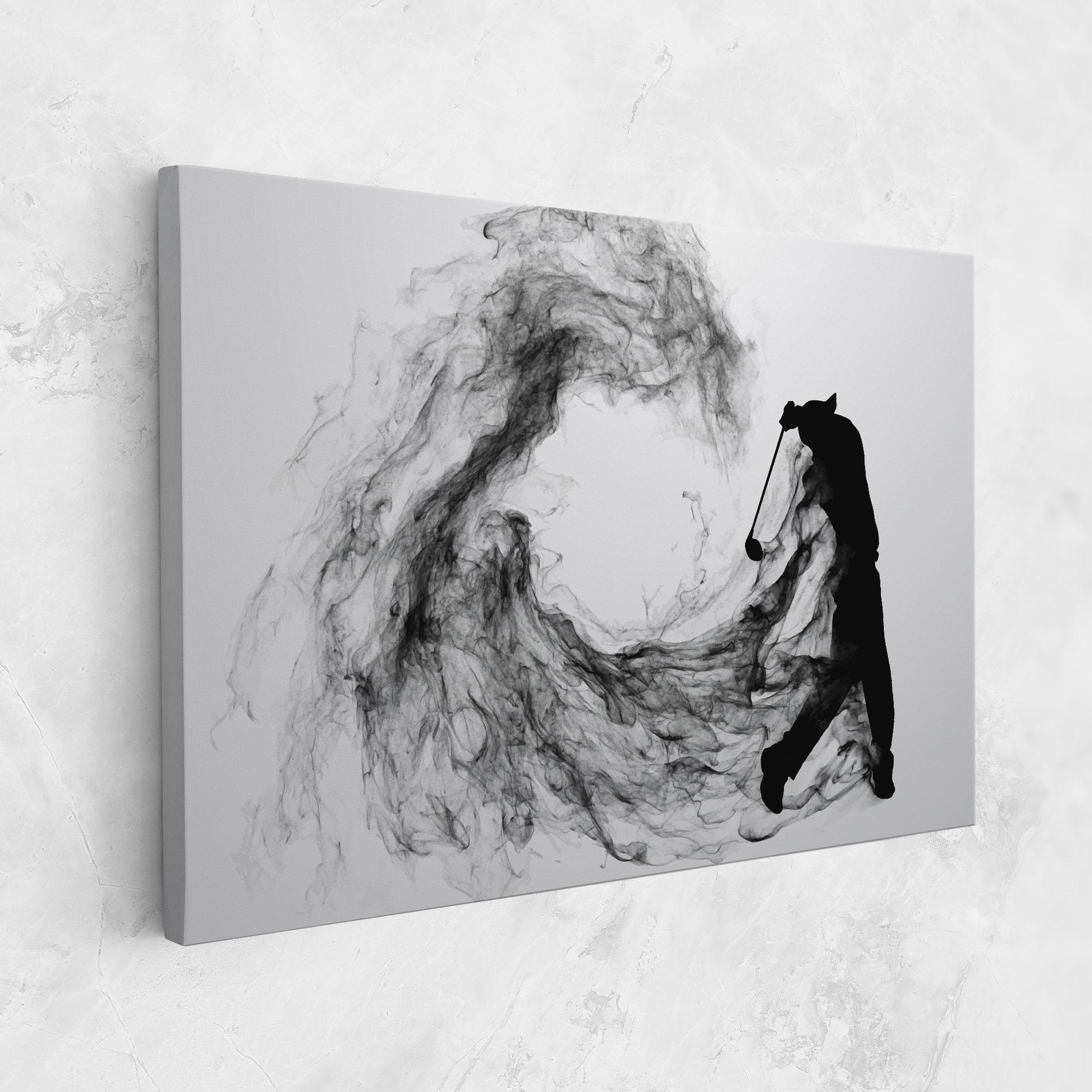 Картина на платно Black Smoke Golf mockup 1