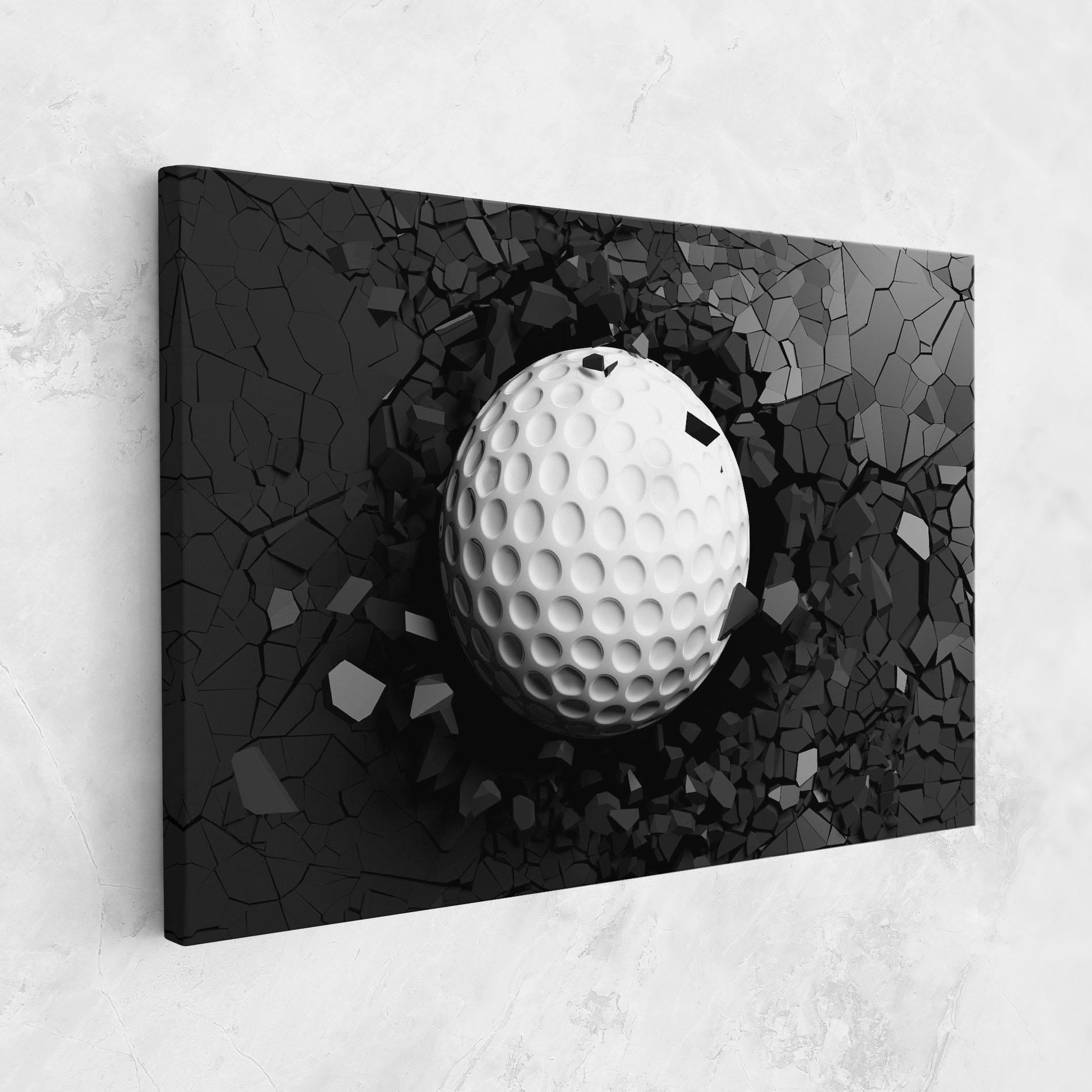 Картина на платно Black Wall Golf Ball mockup 1