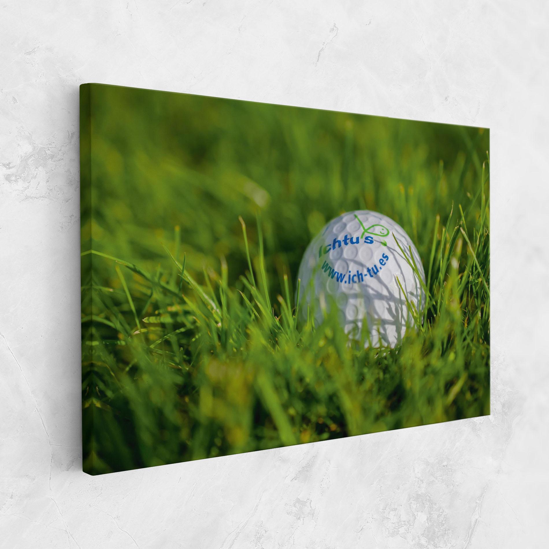 Картина на платно Golf Ball In Grass mockup 1
