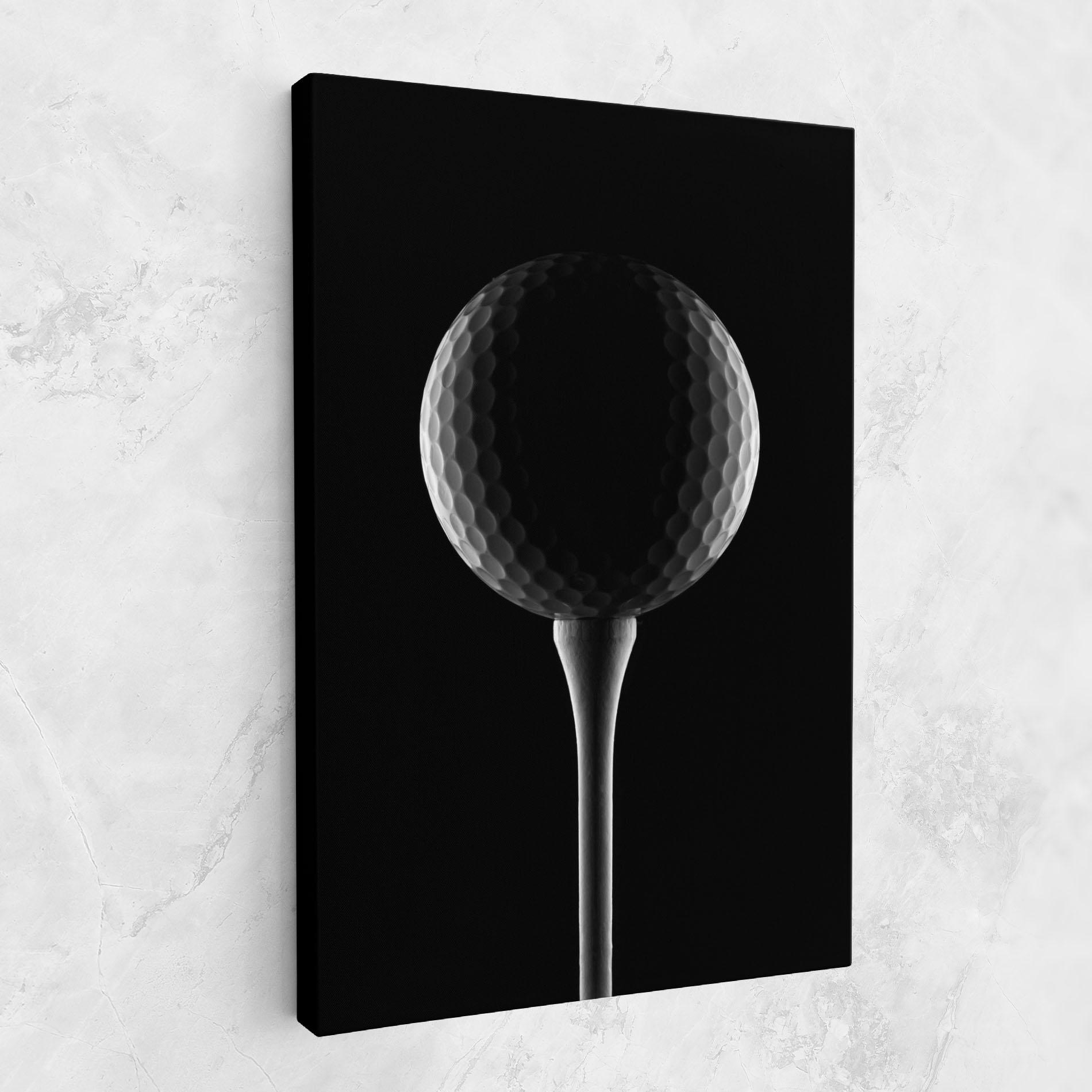 Картина на платно Golf Ball Black mockup 1