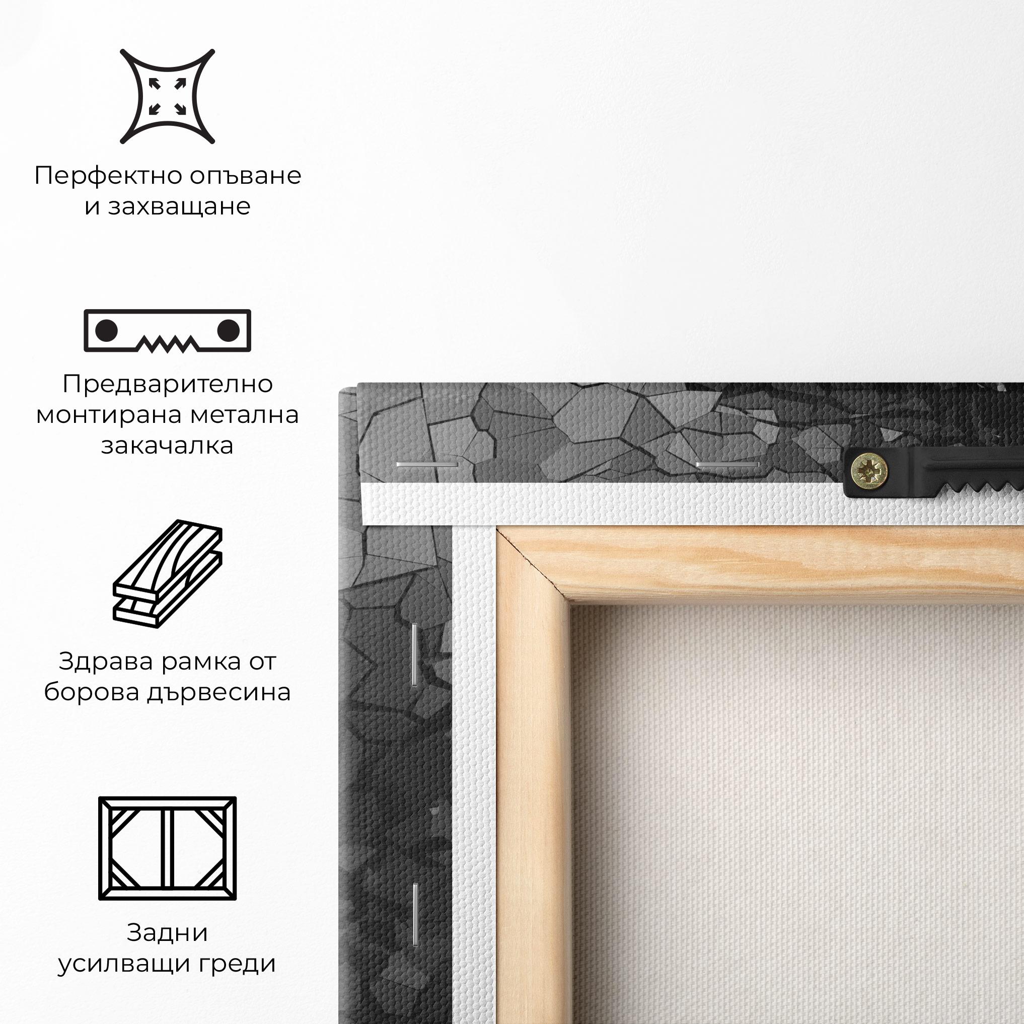 Картина на платно Black Wall Golf Ball mockup 5