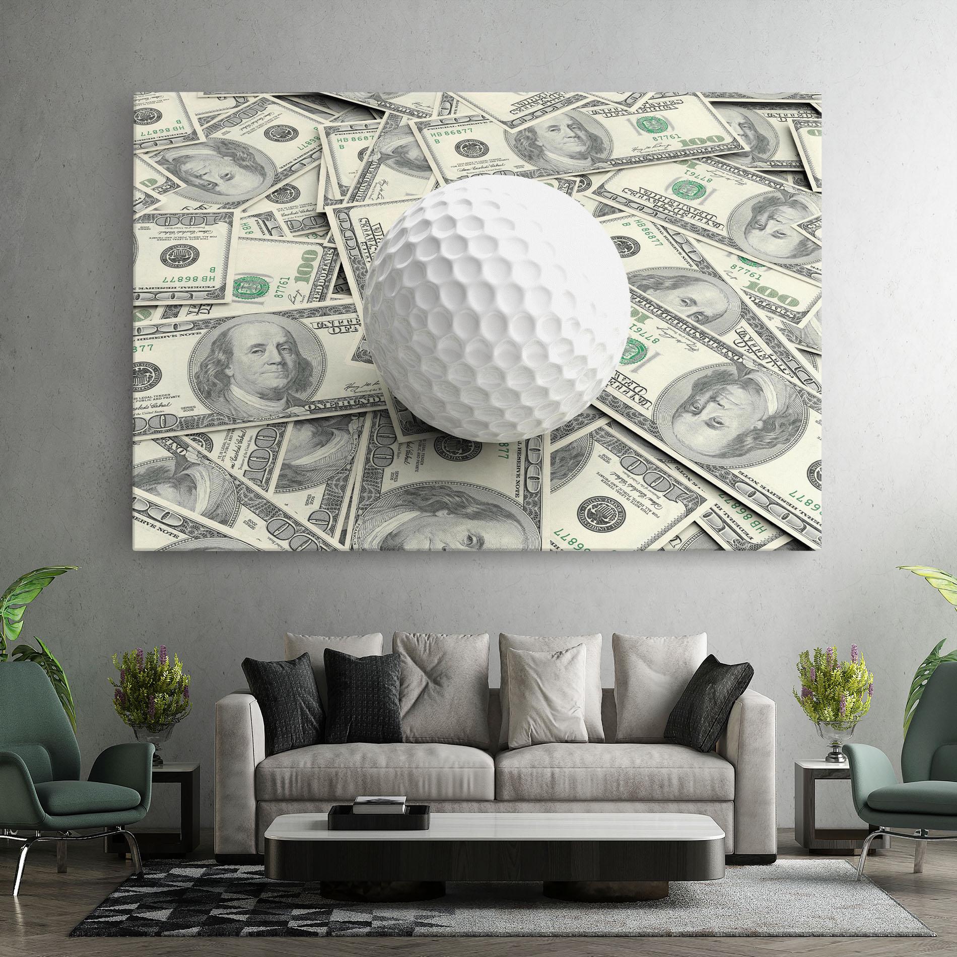 Картина на платно 3d Golf Ball mockup 7