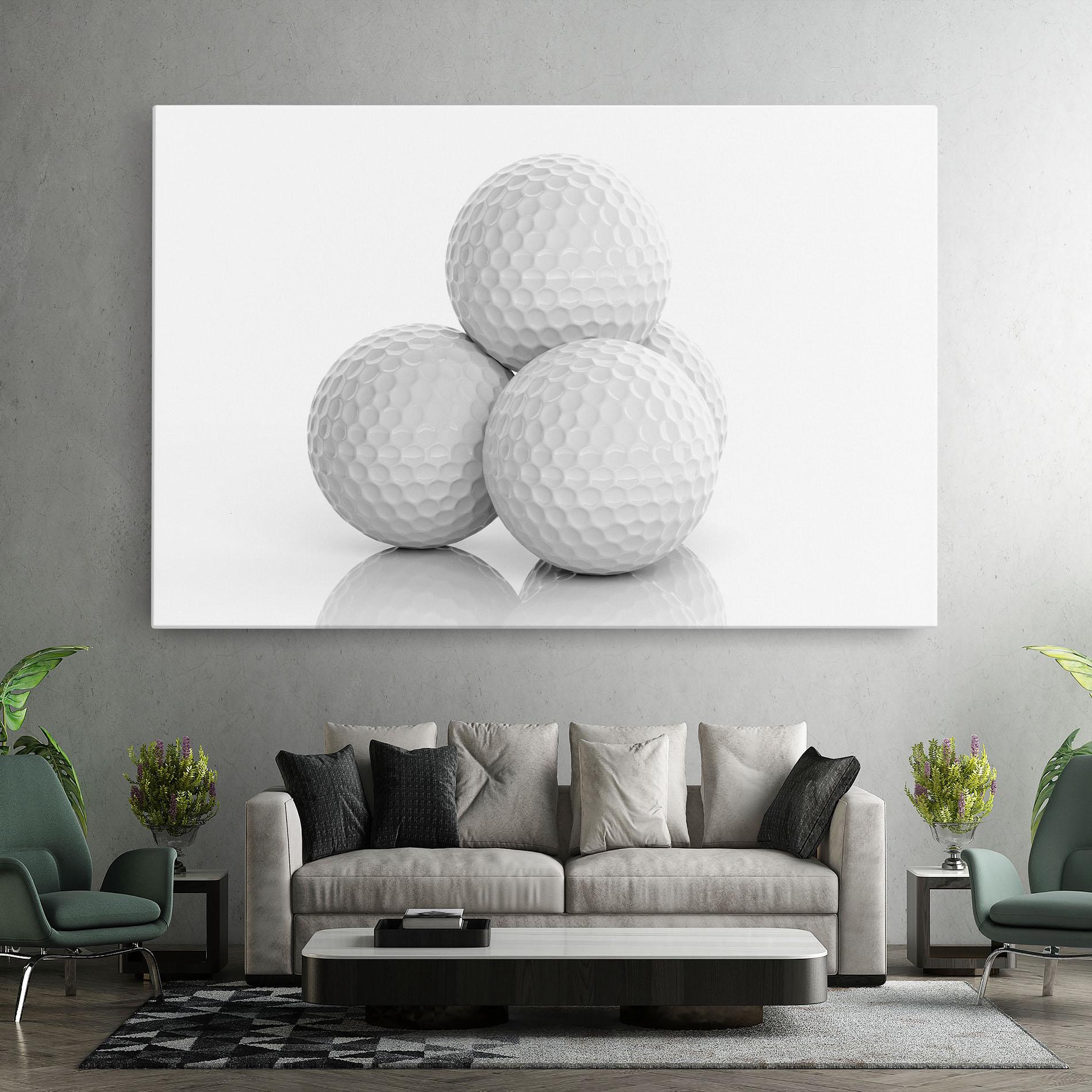 Картина на платно 3d Golf Balls mockup 7