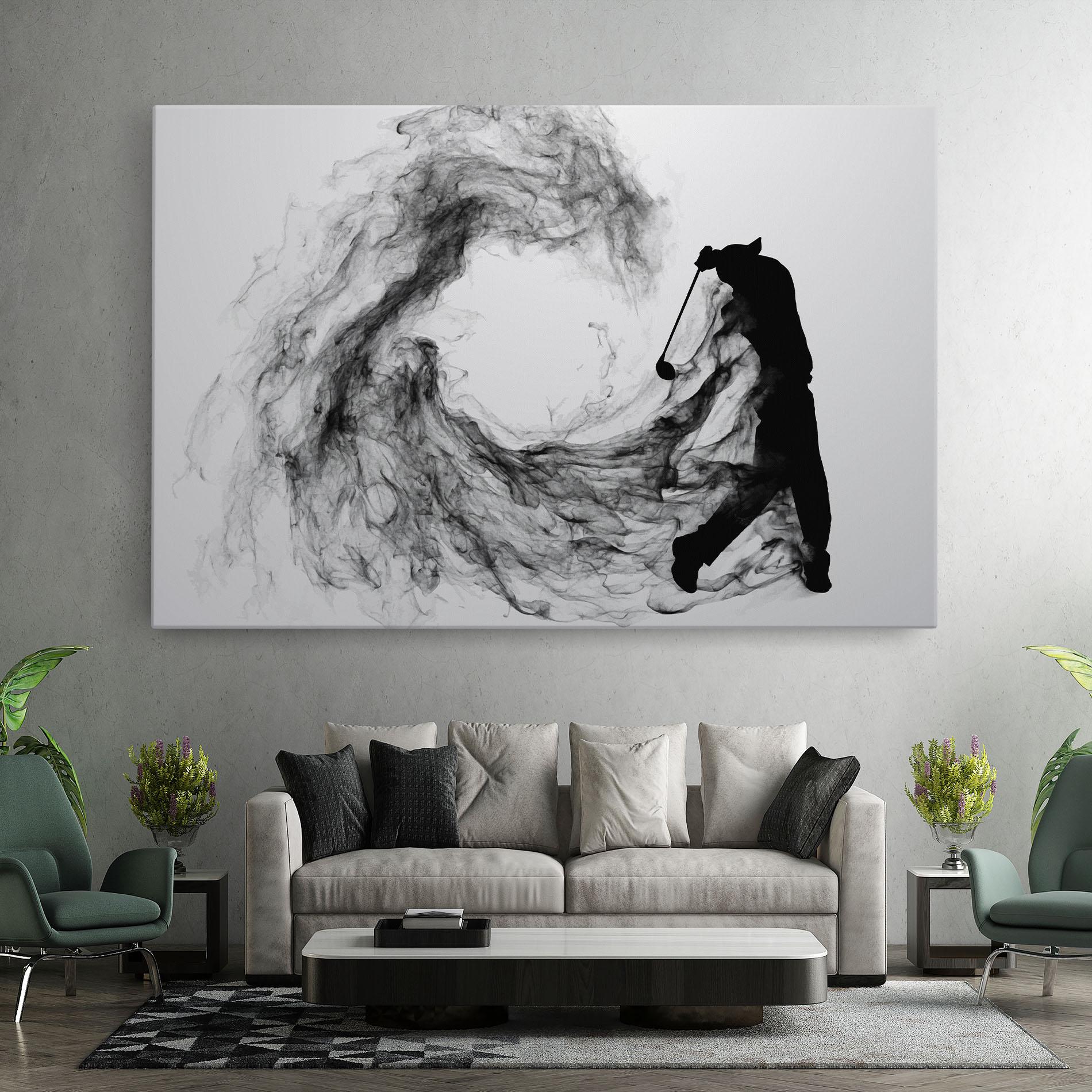 Картина на платно Black Smoke Golf mockup 7