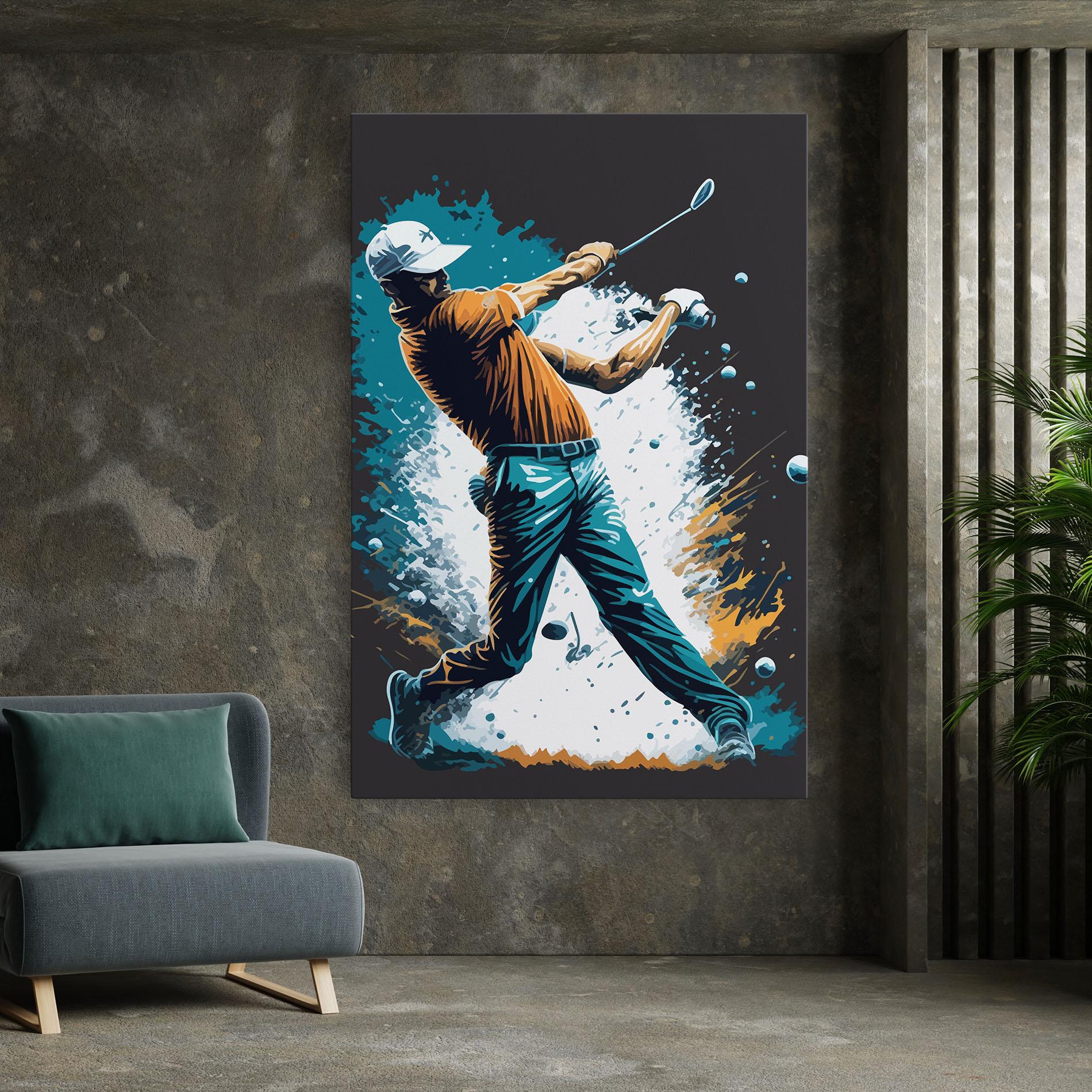 Картина на платно Golf On Grey mockup 7