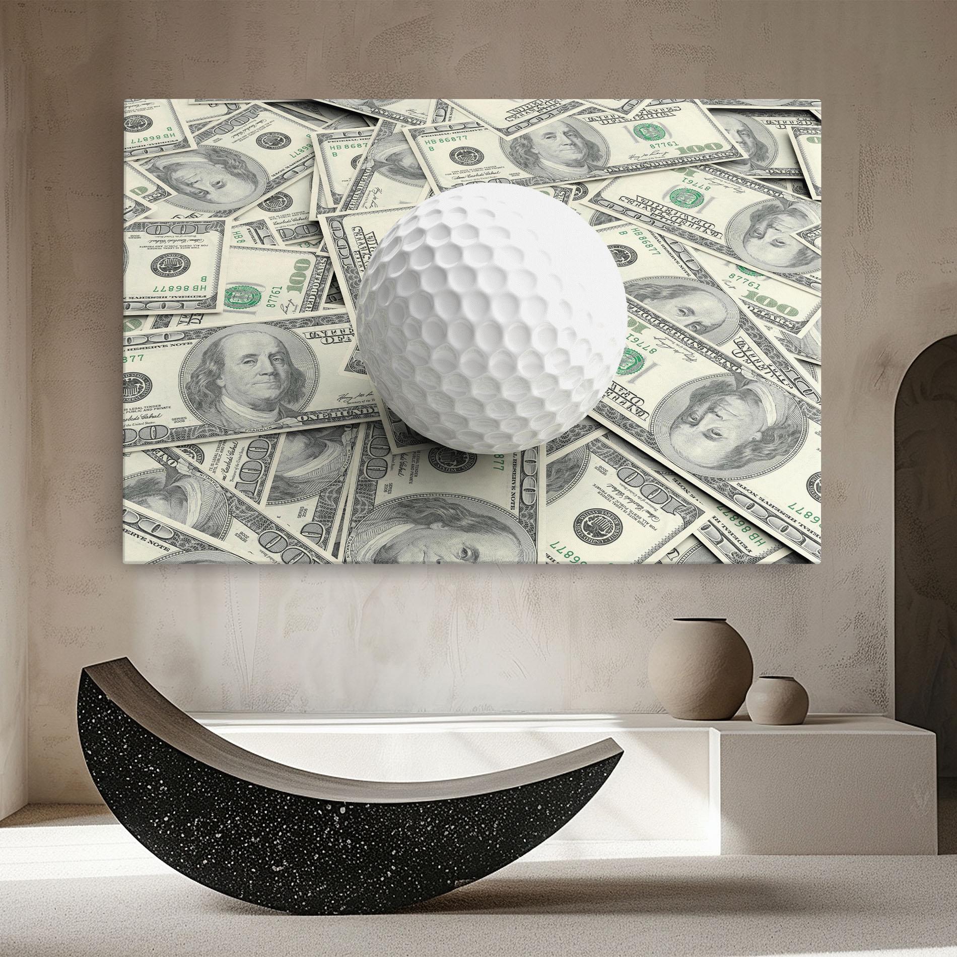 Картина на платно 3d Golf Ball mockup 8