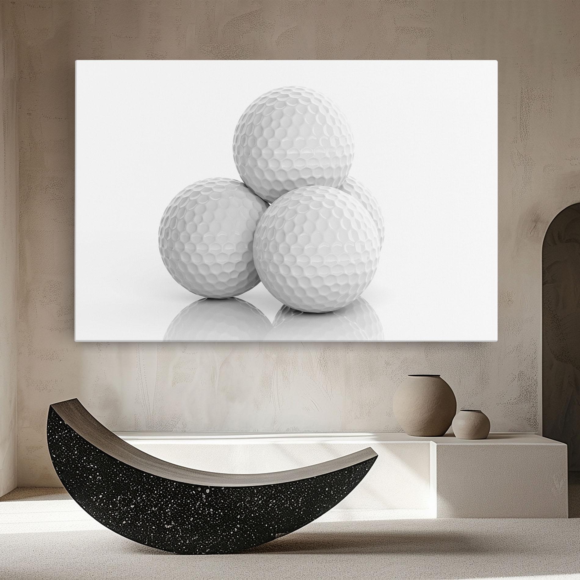 Картина на платно 3d Golf Balls mockup 8