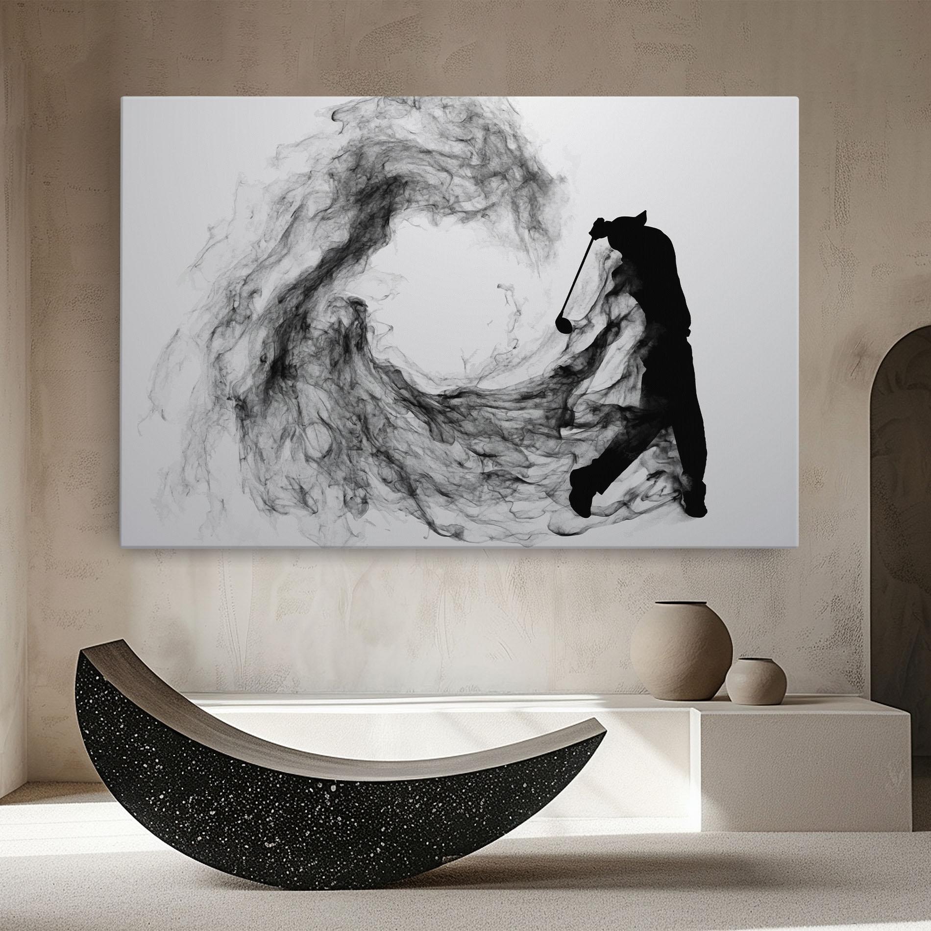 Картина на платно Black Smoke Golf mockup 8