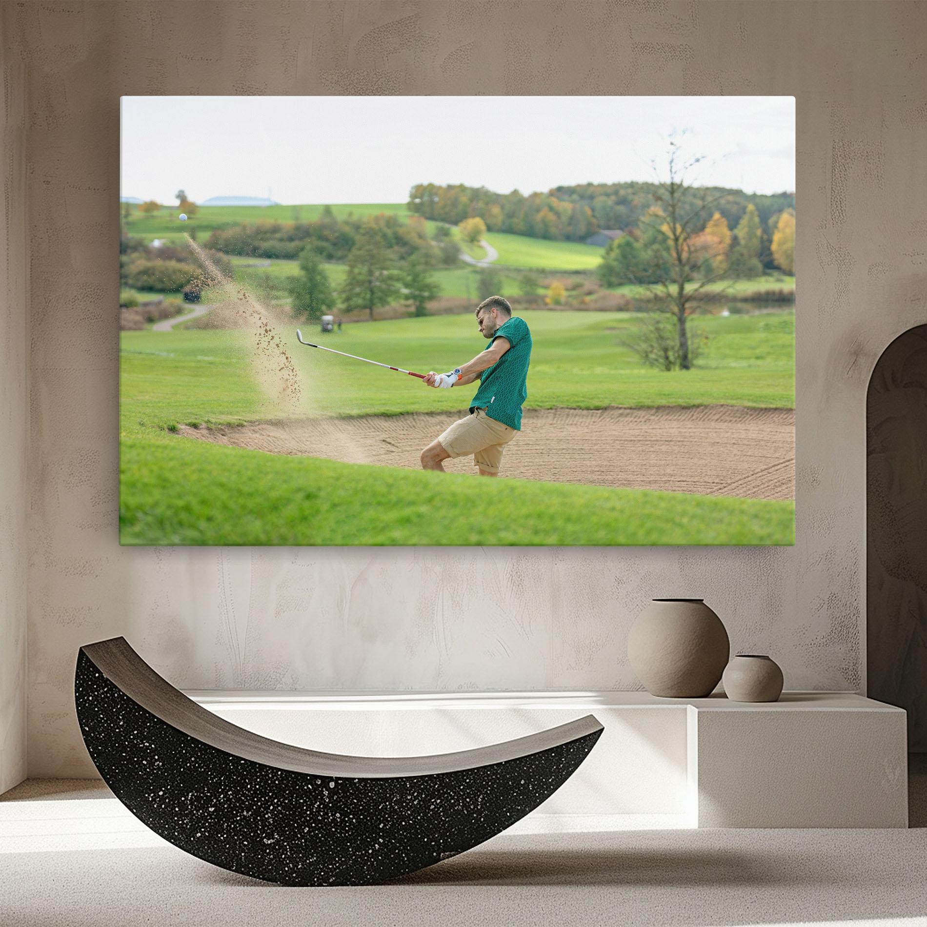 Картина на платно Green Tshirt Golf Player mockup 8
