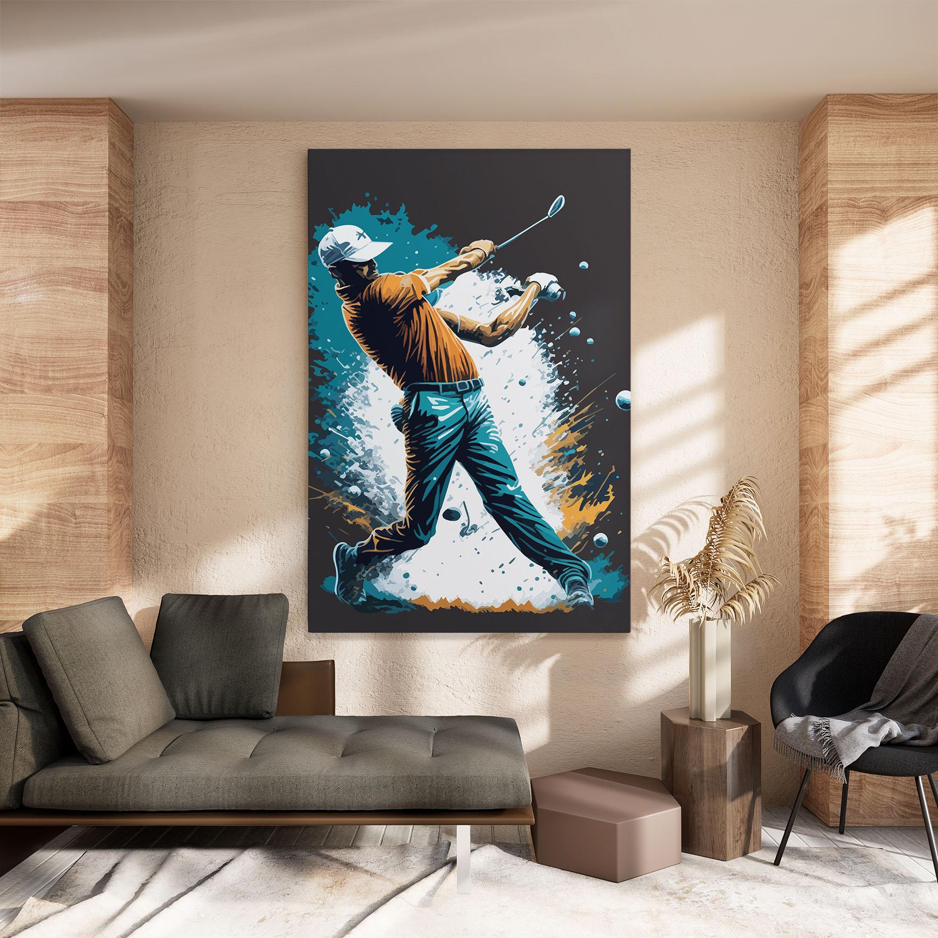 Картина на платно Golf On Grey mockup 8