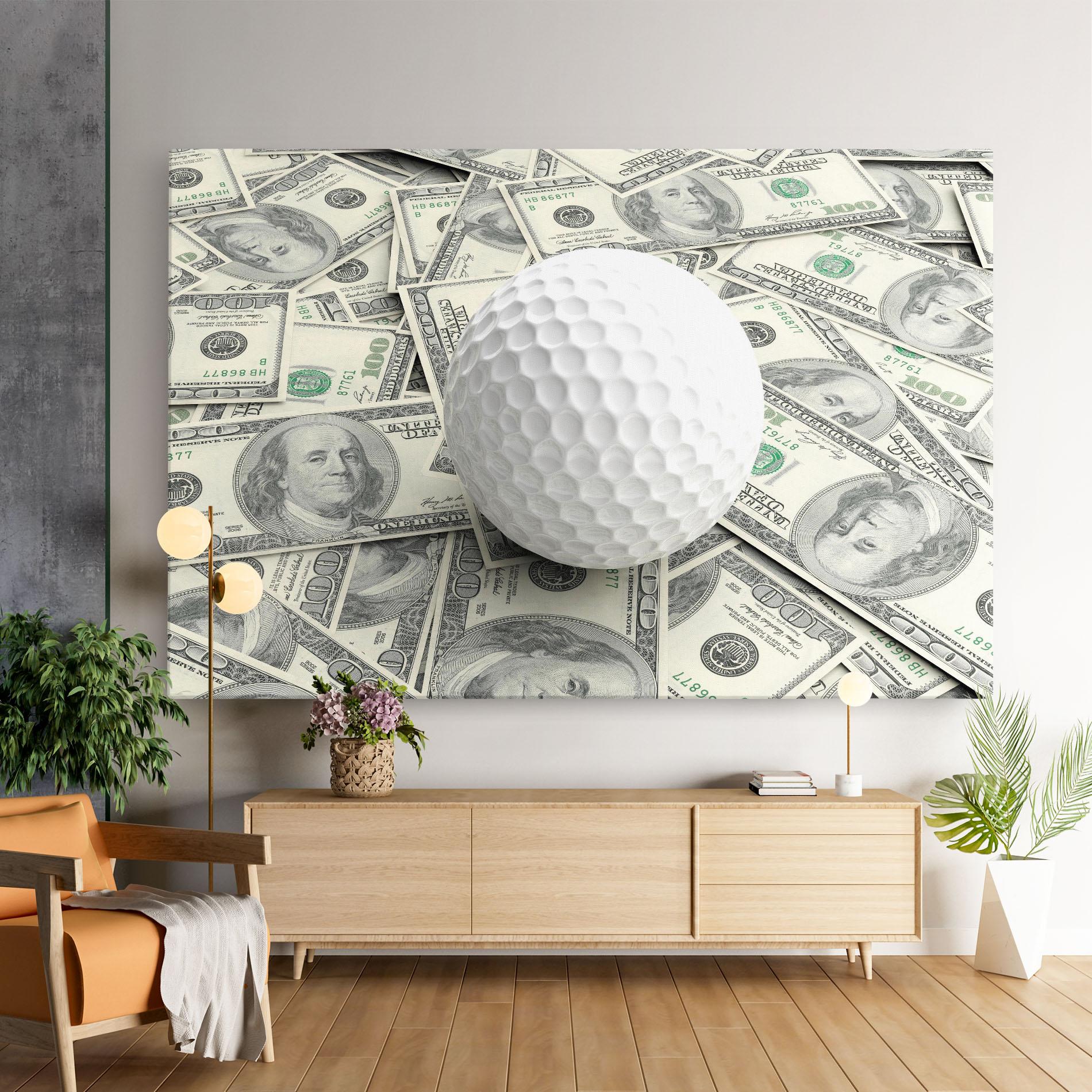 Картина на платно 3d Golf Ball mockup 9