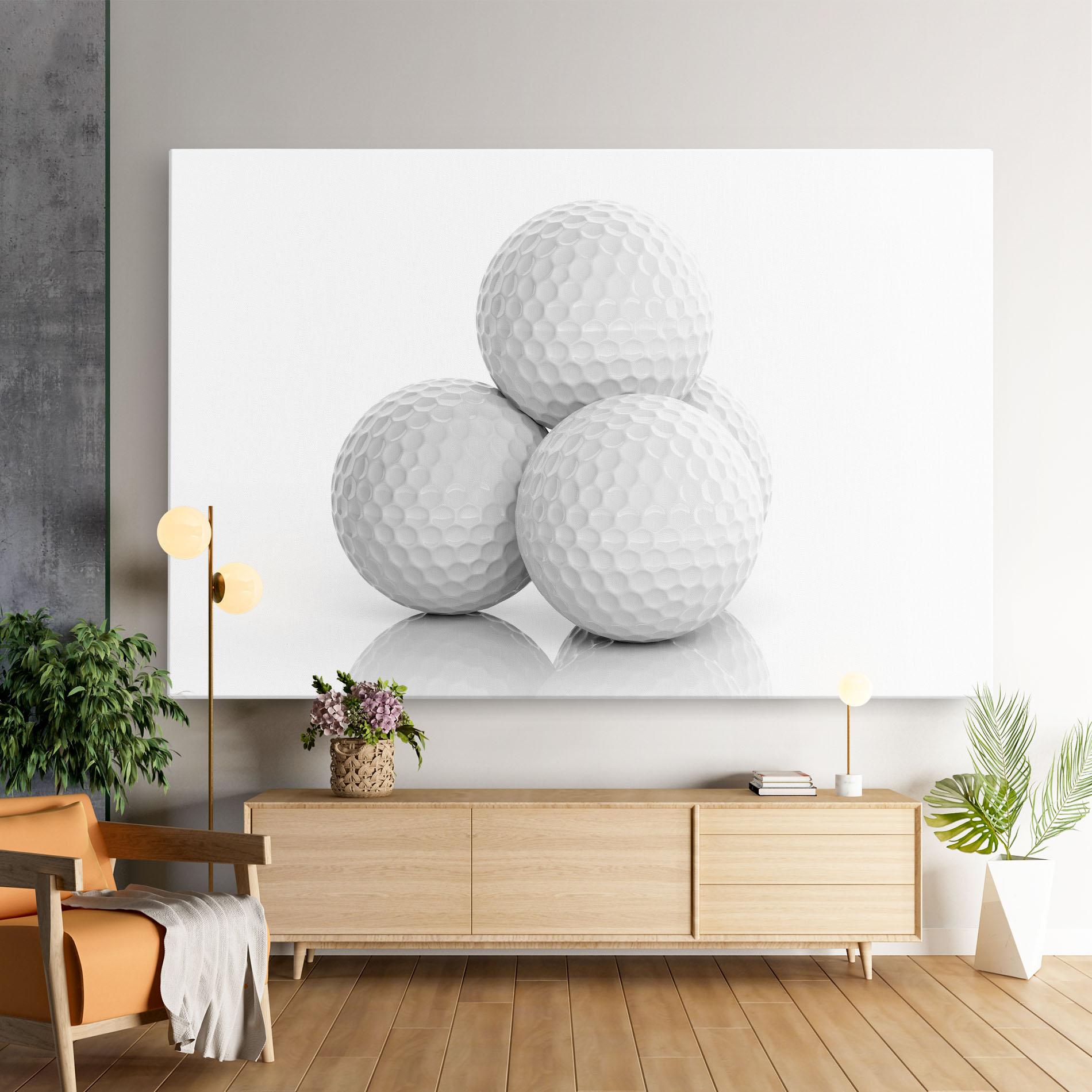 Картина на платно 3d Golf Balls mockup 9