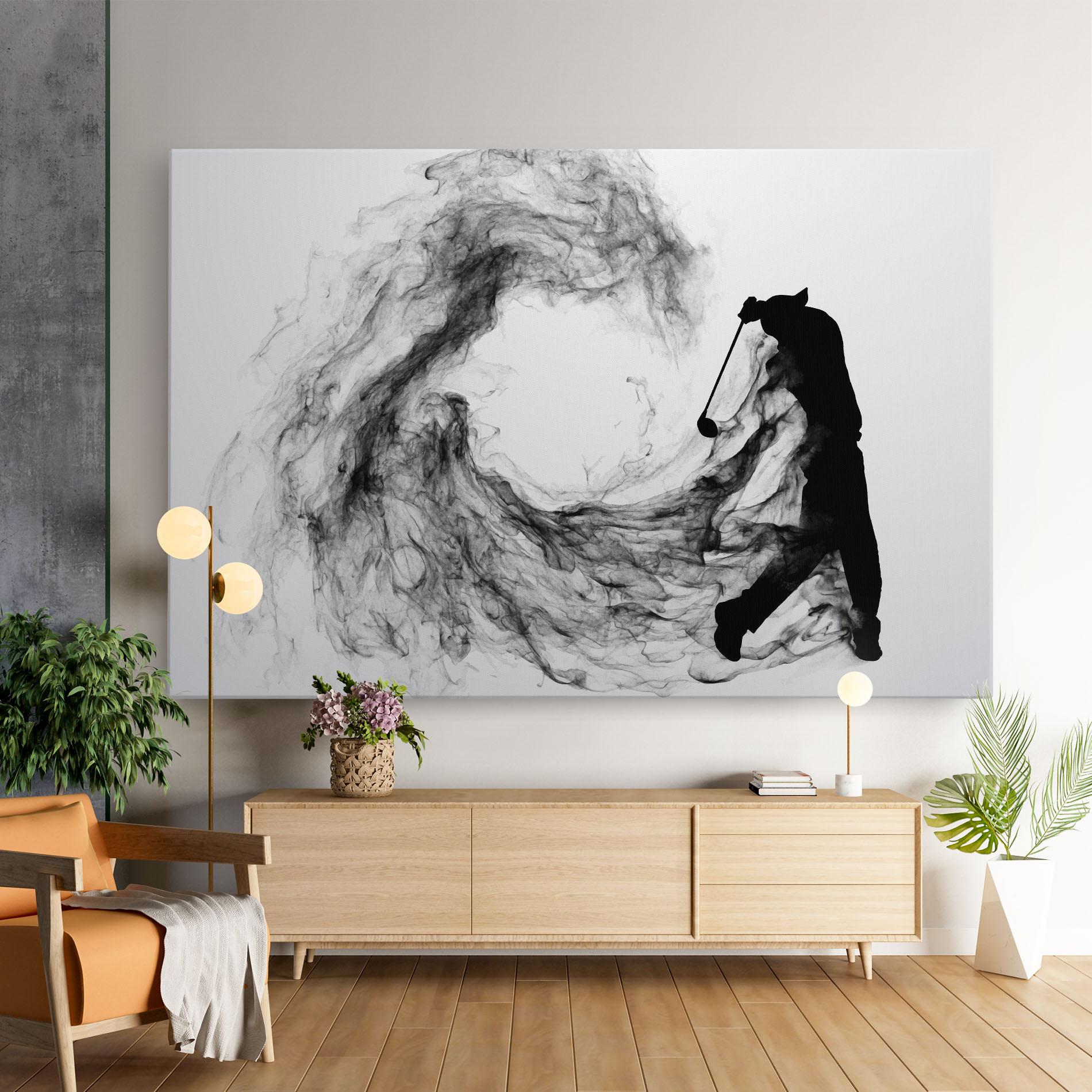 Картина на платно Black Smoke Golf mockup 9