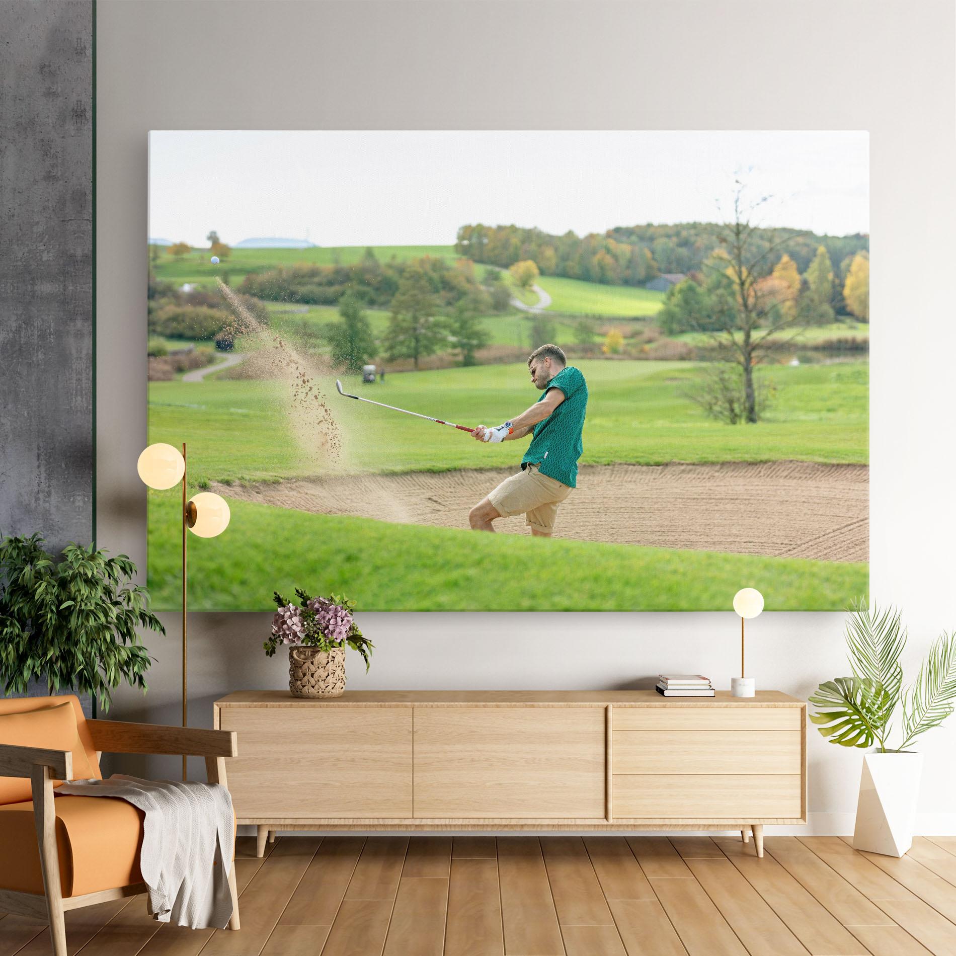 Картина на платно Green Tshirt Golf Player mockup 9