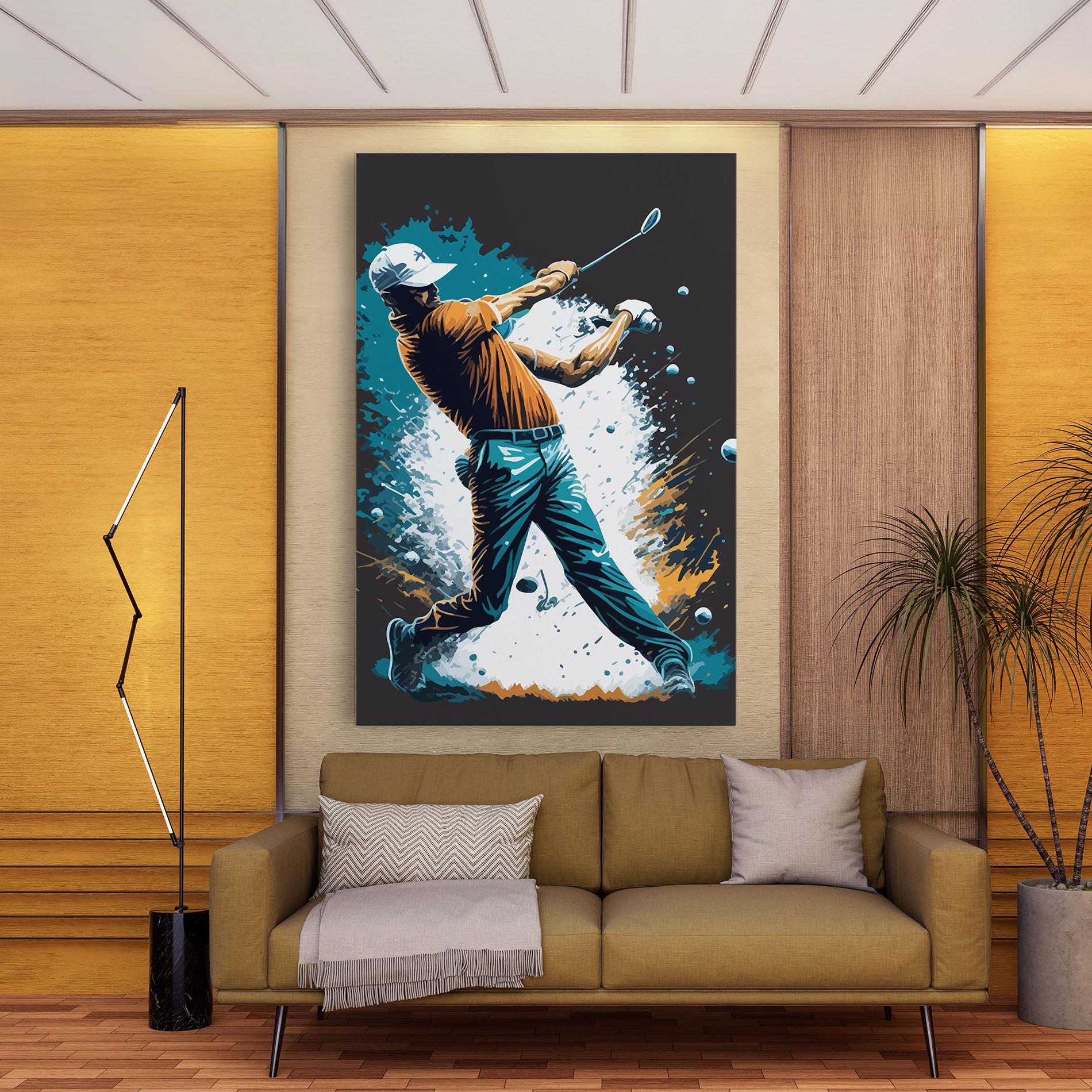 Картина на платно Golf On Grey mockup 9
