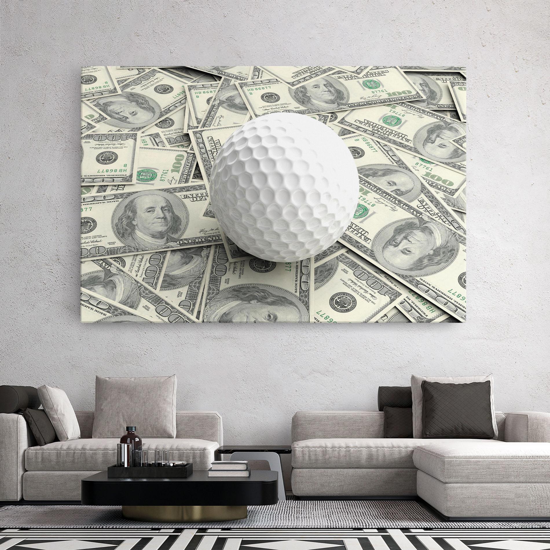 Картина на платно 3d Golf Ball mockup 2