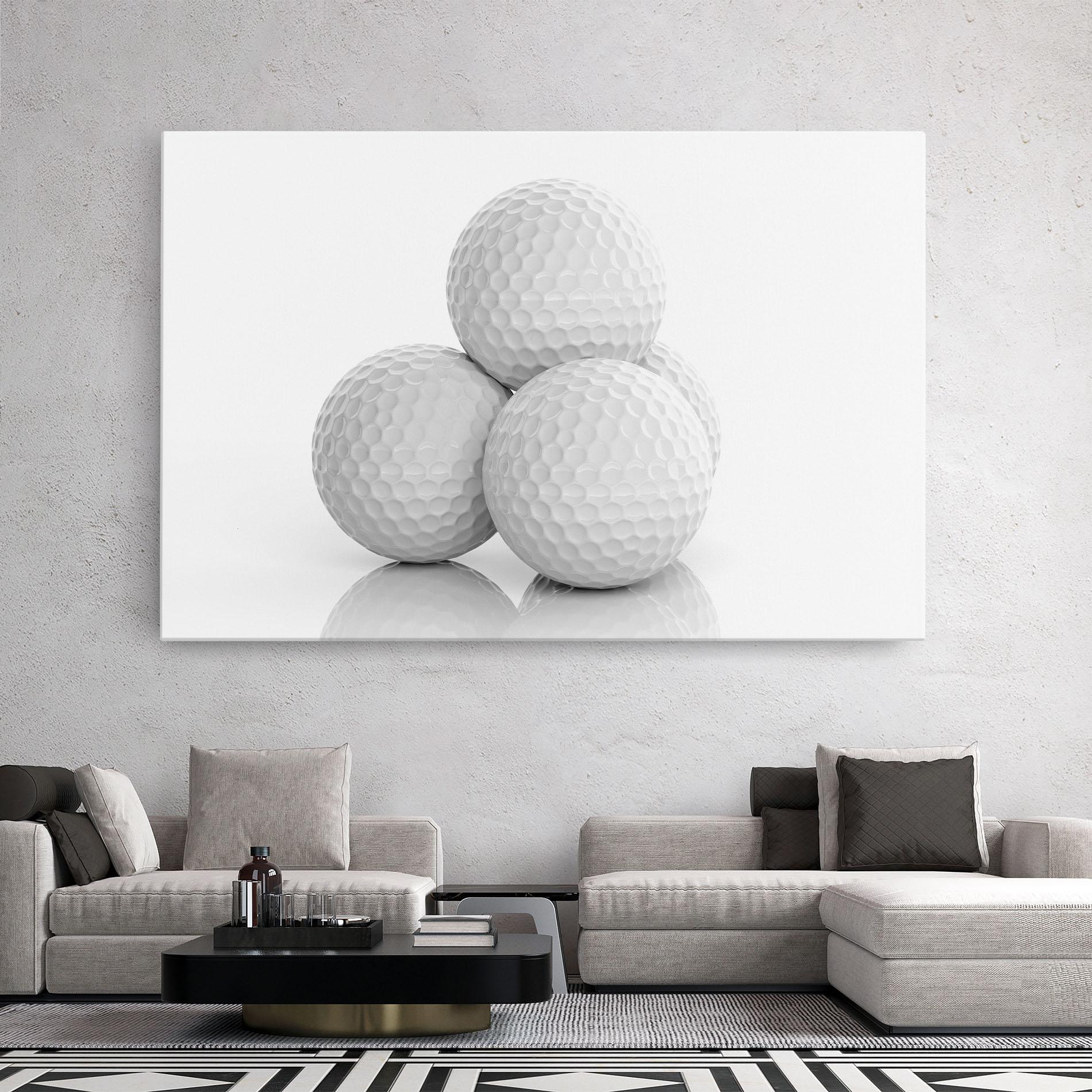 Картина на платно 3d Golf Balls mockup 2