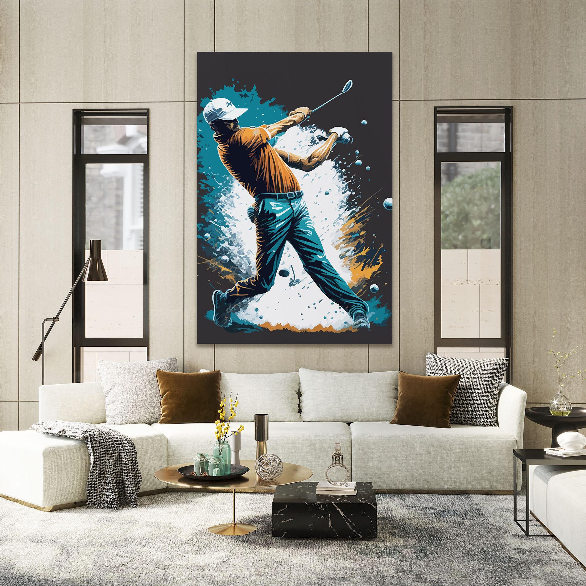 Картина на платно Golf On Grey mockup 2