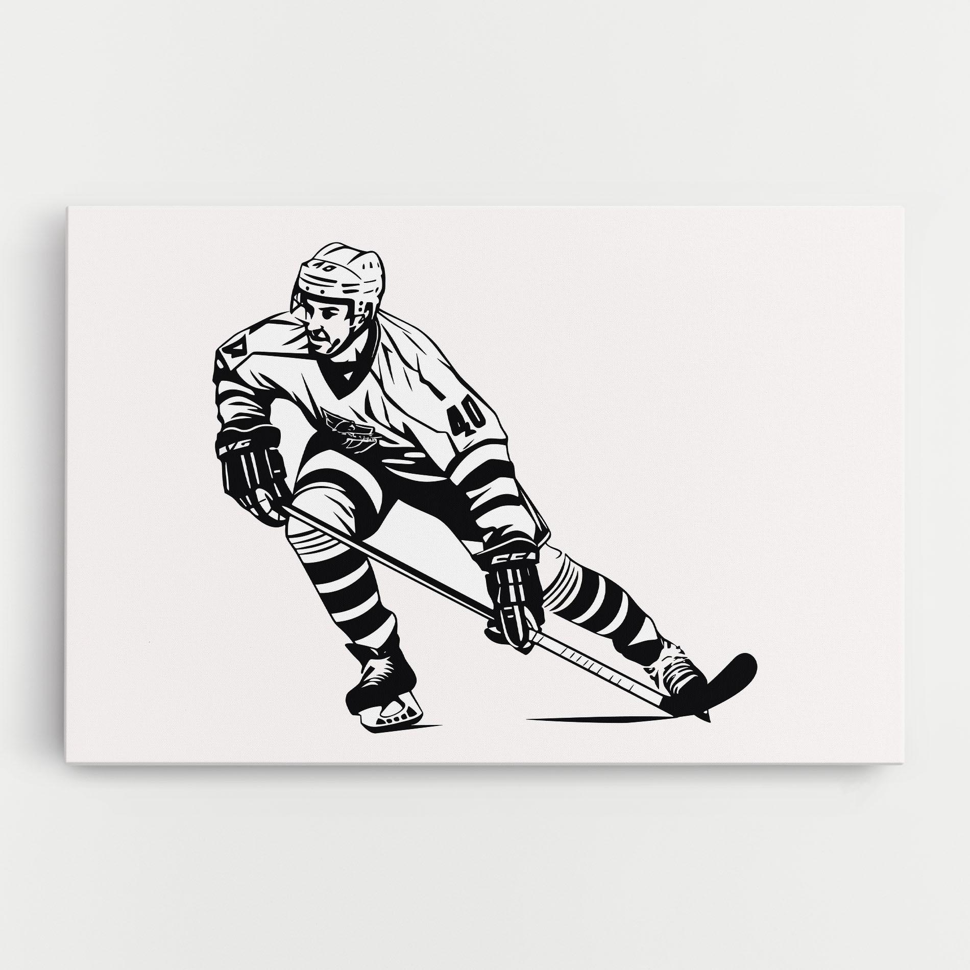 Картина на платно Hockey Player mockup 0