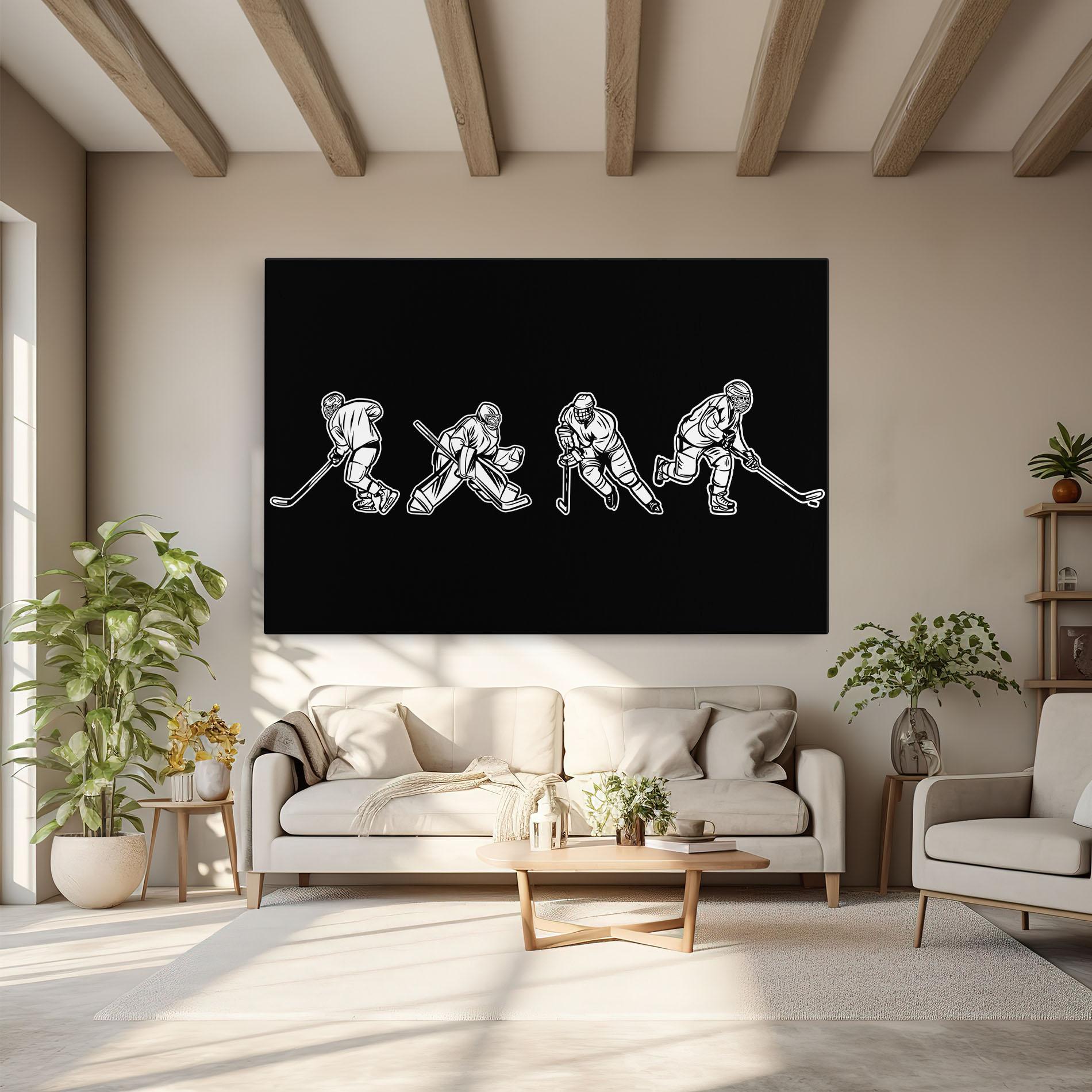 Картина на платно Hockey Four mockup 6