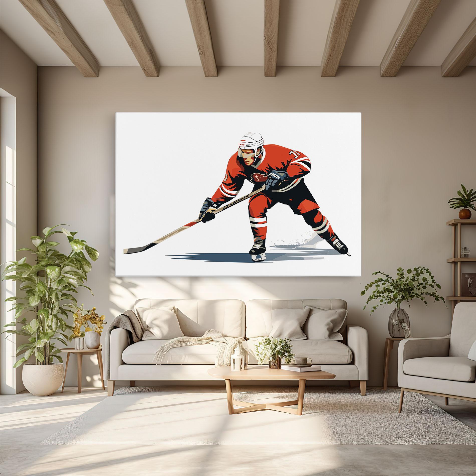 Картина на платно Hockey Orange Player mockup 6