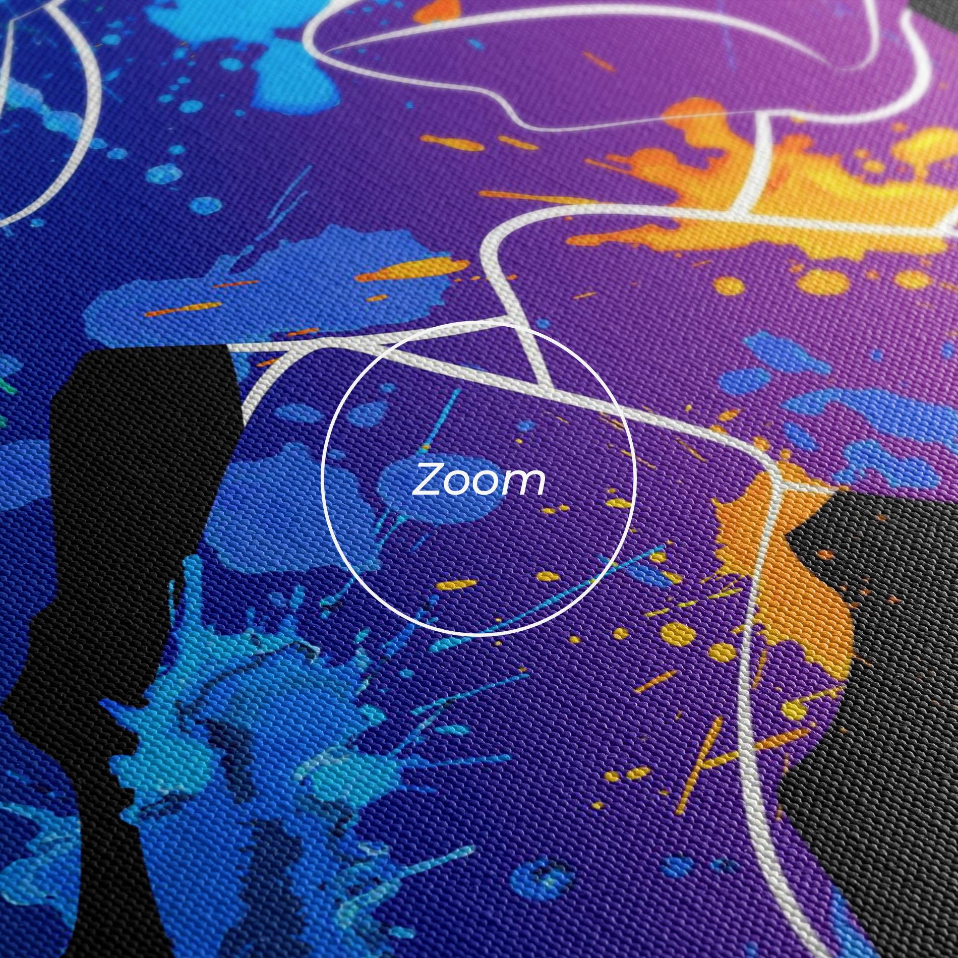 Картина на платно Blue Purple Hockey mockup 3