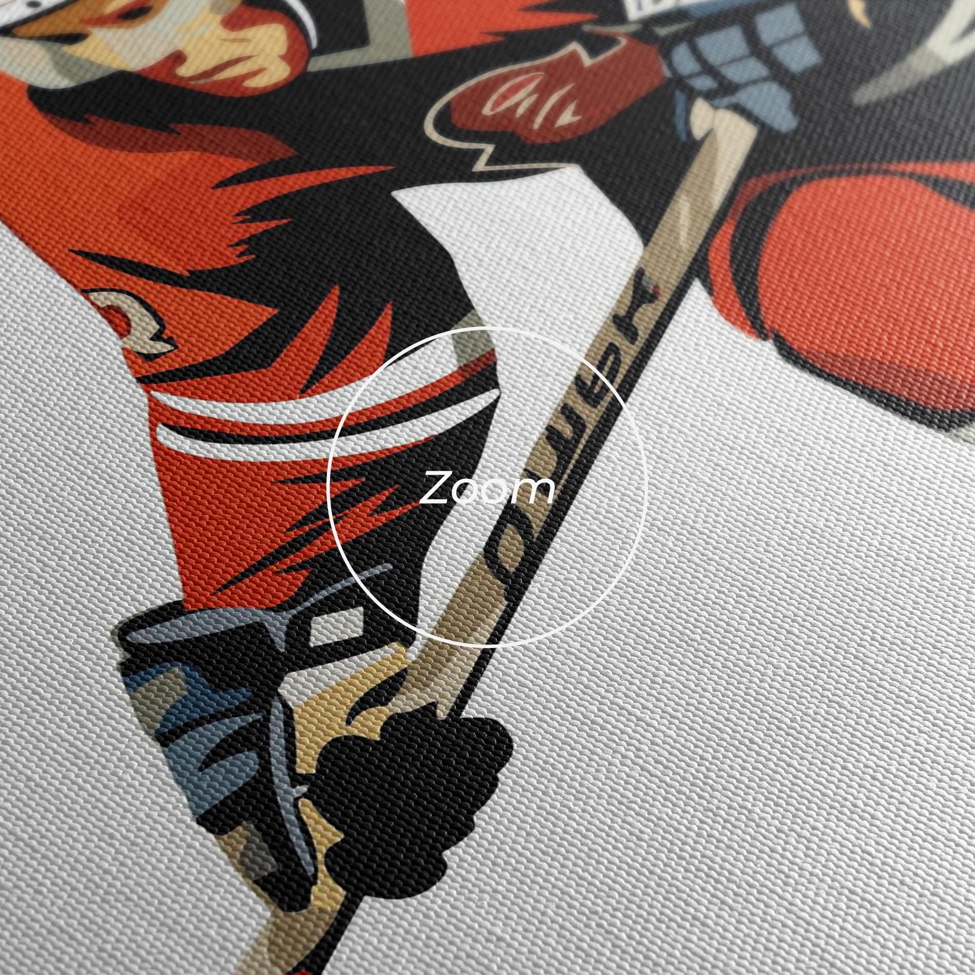Картина на платно Hockey Orange Player mockup 3