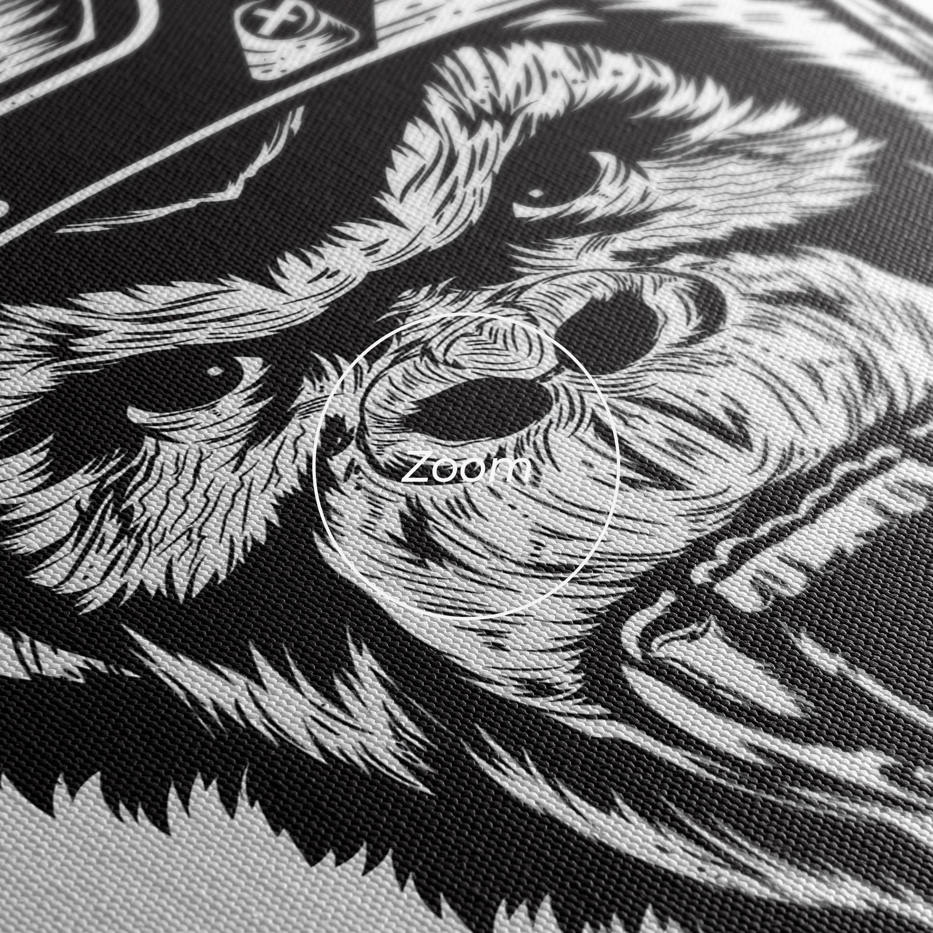 Картина на платно Monkey Hockey mockup 3