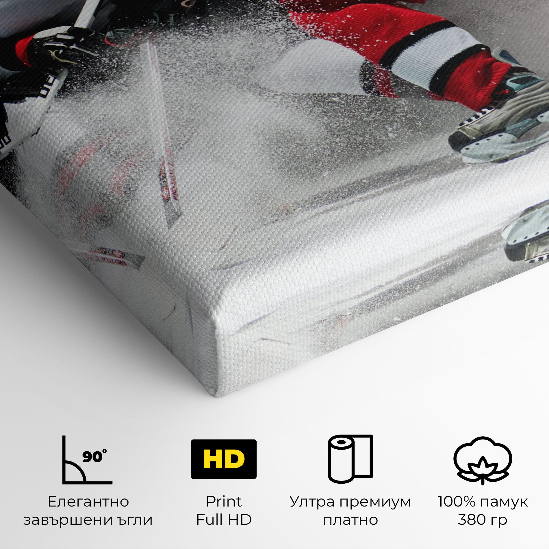 Картина на платно Red Hokey Player mockup 4