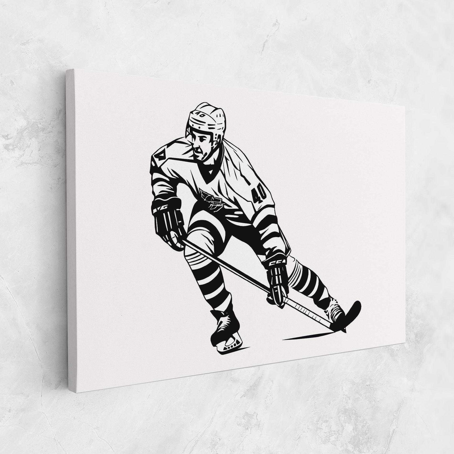 Картина на платно Hockey Player mockup 1