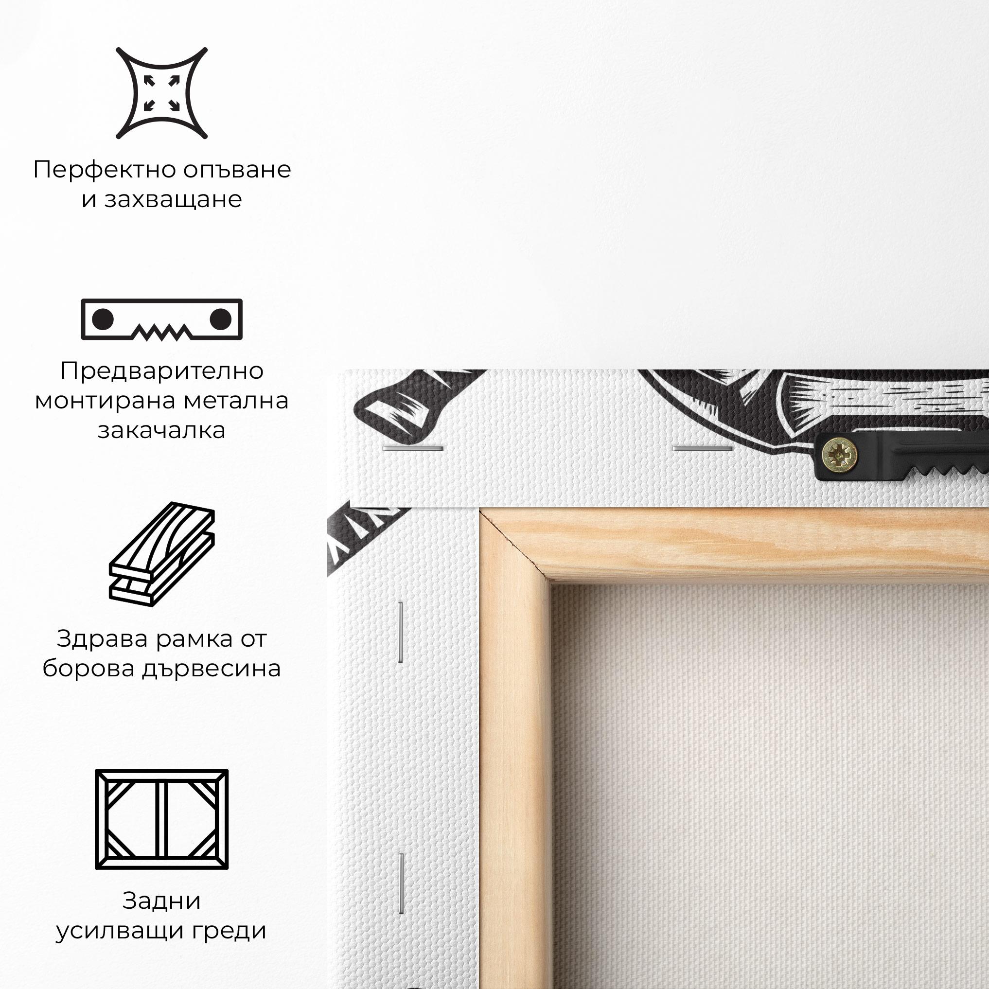 Картина на платно Monkey Hockey mockup 5